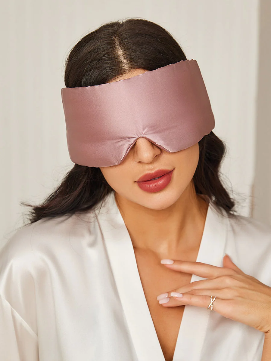 One Piece Silk Sleep Eye Mask With Velcro - Image 19