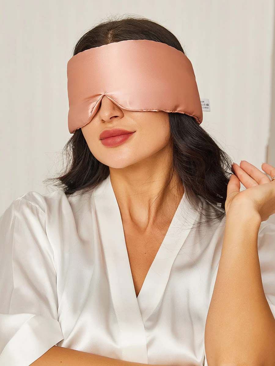 One Piece Silk Sleep Eye Mask With Velcro - Image 41