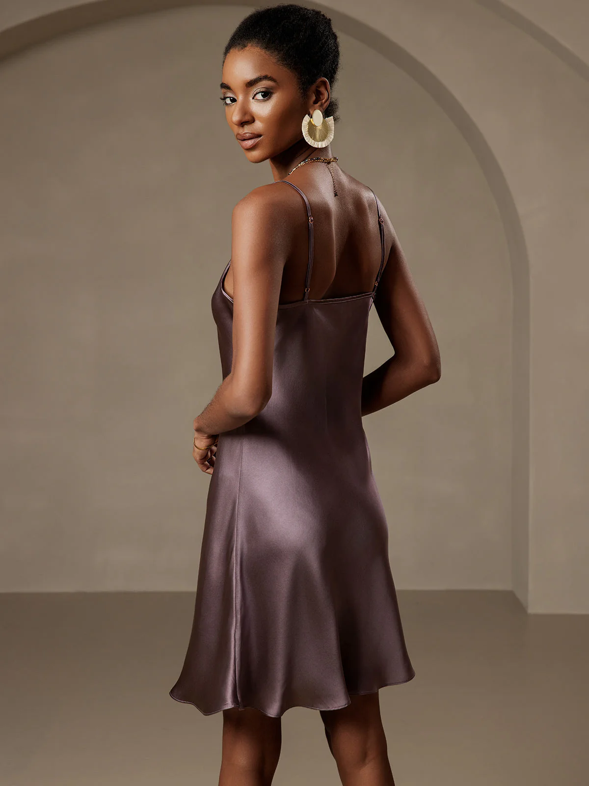 Pure Silk Spaghetti Strap Short Dress - Image 14