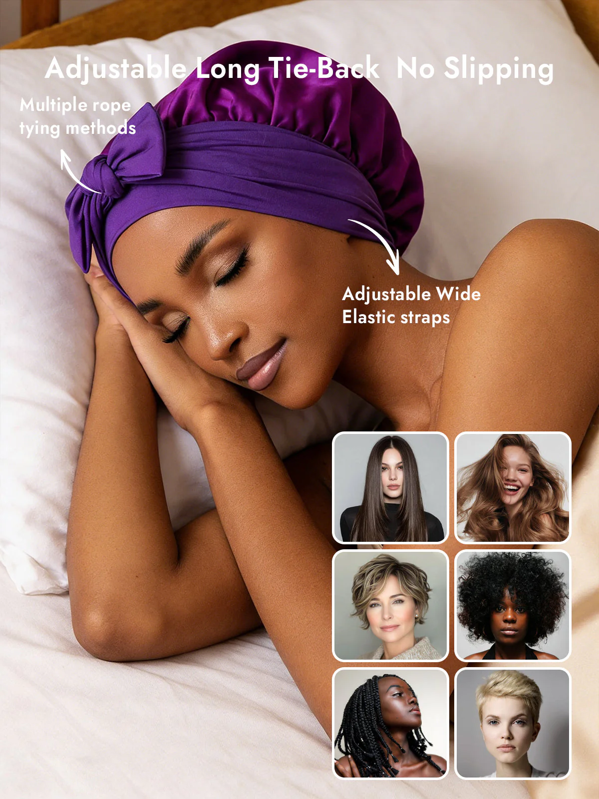 Pure Silk Bowknot Tie Bonnet - Image 50