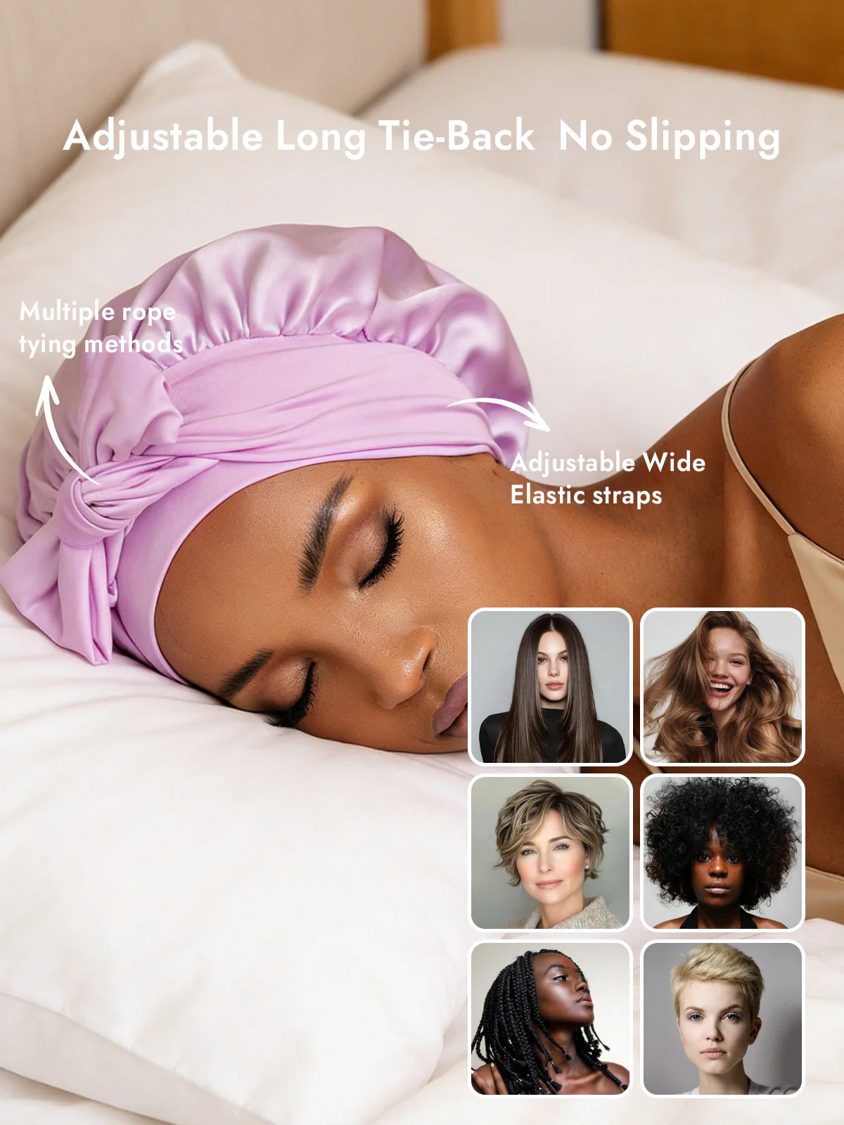 Pure Silk Bowknot Tie Bonnet - Image 68