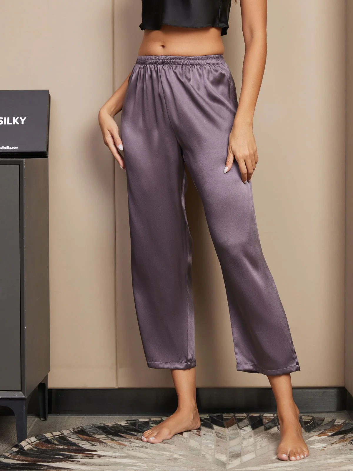 Pure Silk Classic Women's Sleep Pants - Image 11