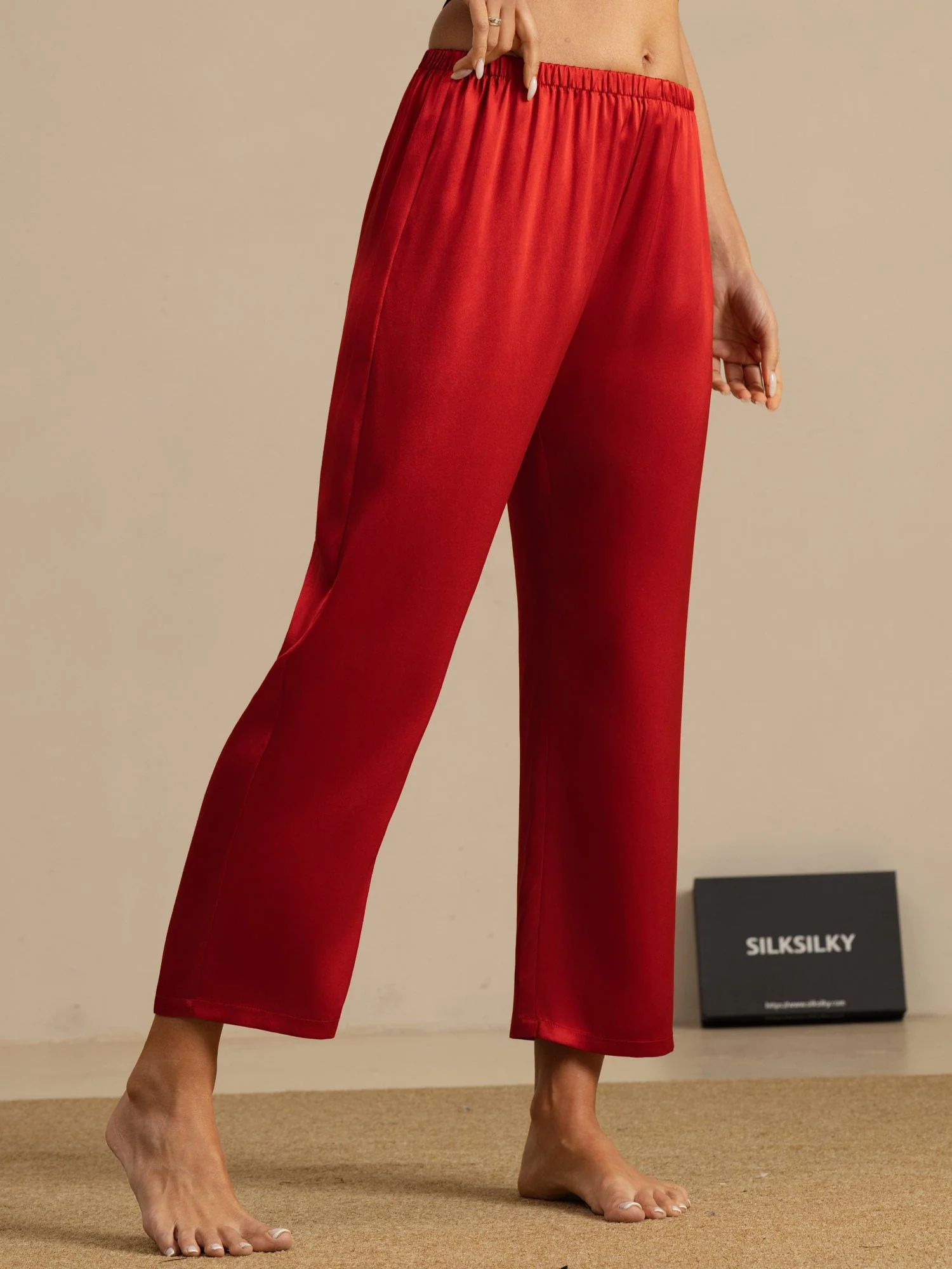 Pure Silk Classic Women's Sleep Pants - Image 18