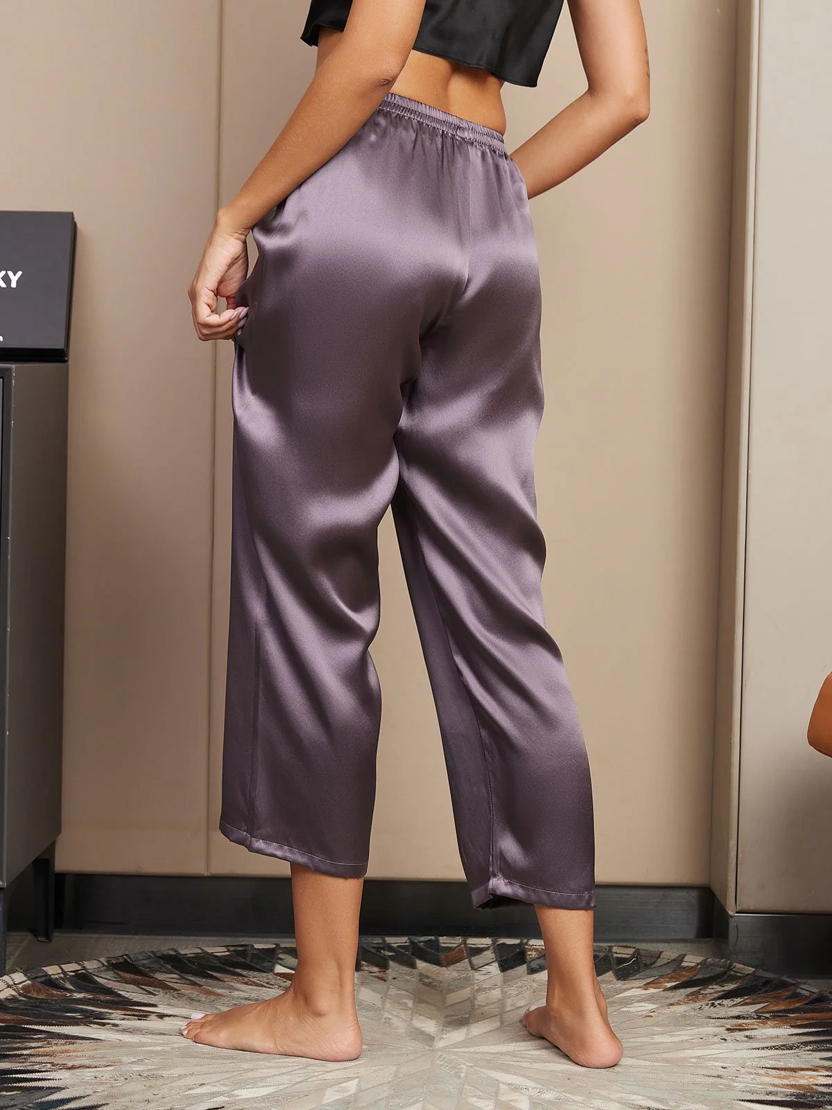 Pure Silk Classic Women's Sleep Pants - Image 9