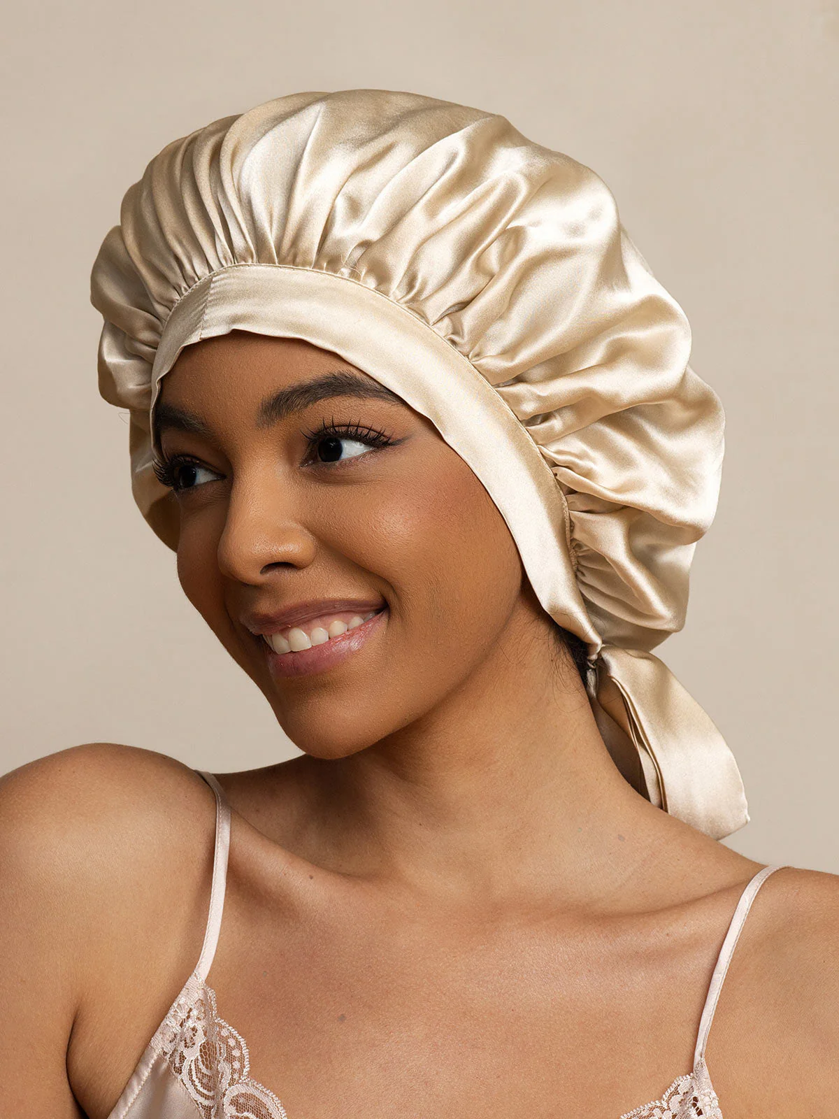 Pure silk Elegant Bonnet with Long Ribbons - Image 23