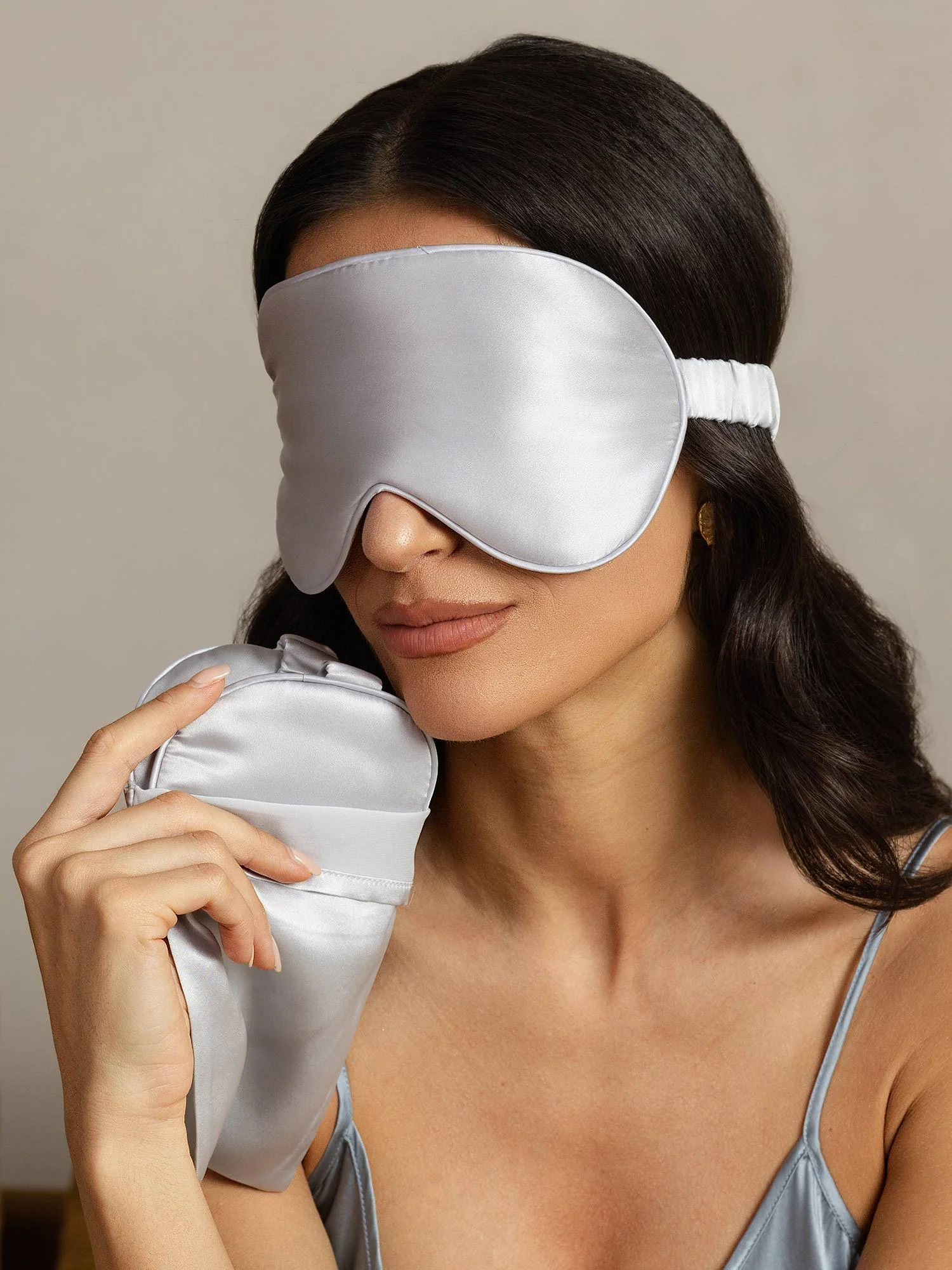 Pure Silk Eye Mask And Envelope Pouch Set 2Pcs - Image 39