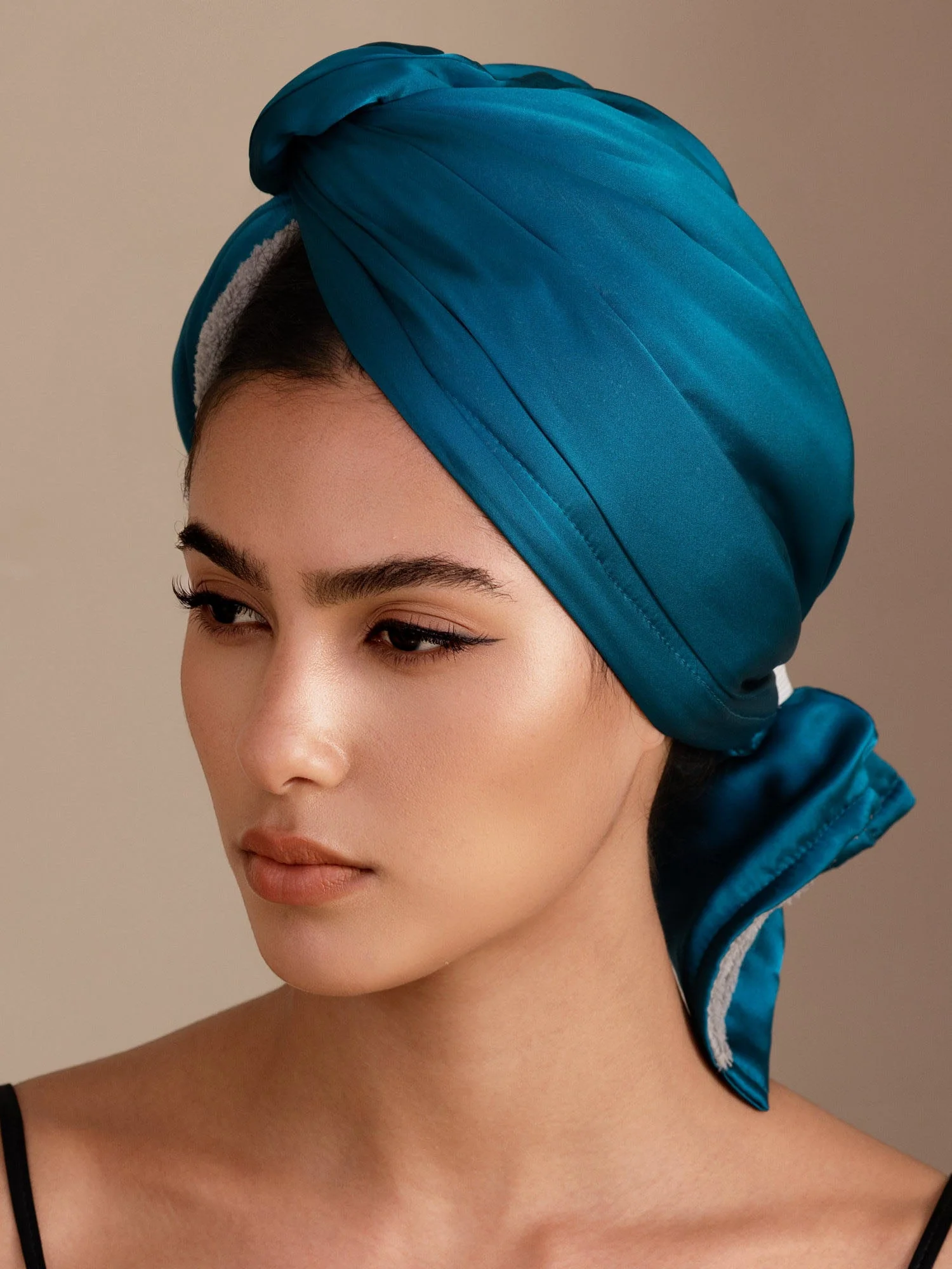 100% Mulberry Silk Double-Sided Hair Towel Wrap – Quick Dry, Frizz Free & Gentle on Hair - Image 19