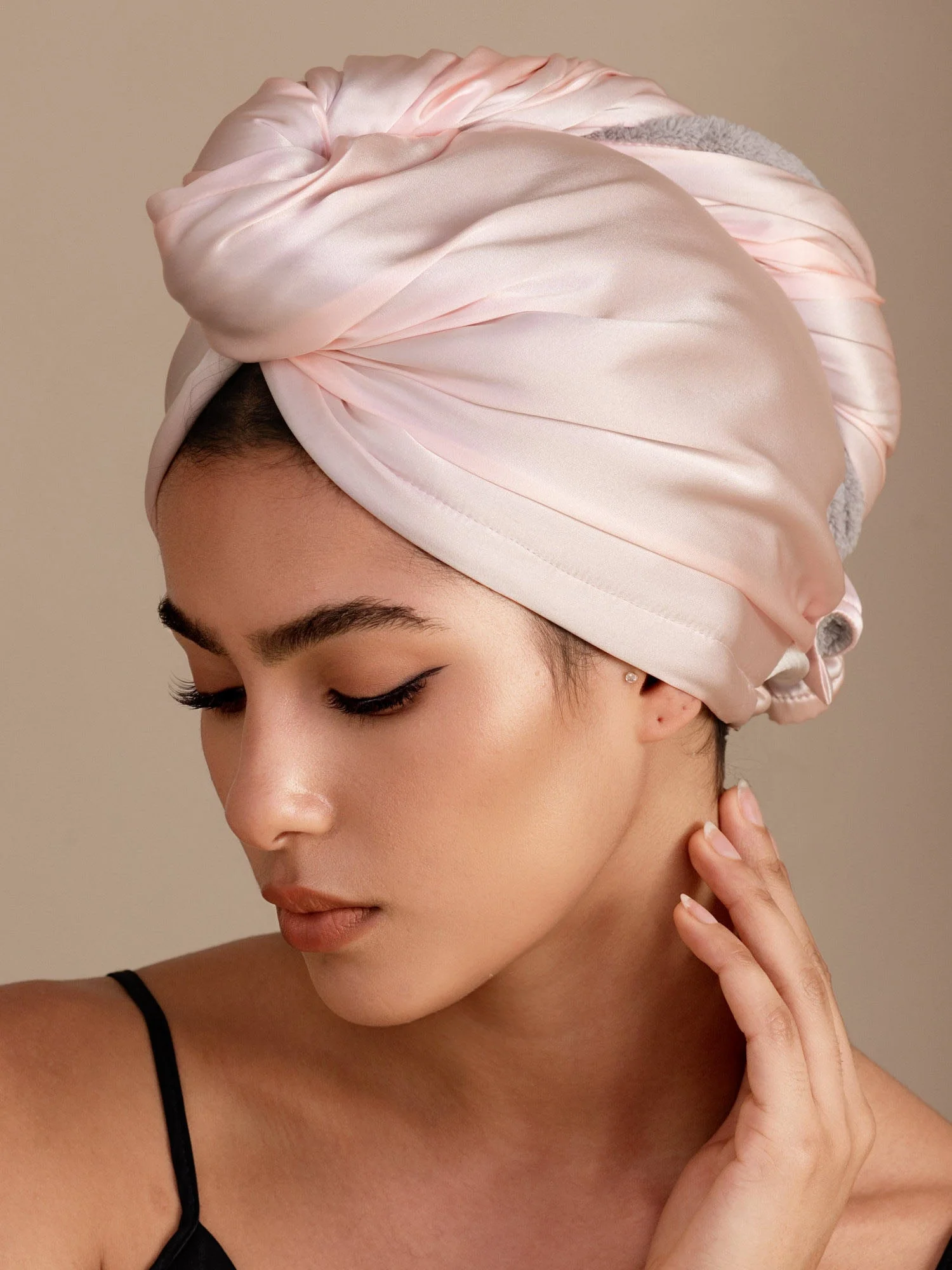 100% Mulberry Silk Double-Sided Hair Towel Wrap – Quick Dry, Frizz Free & Gentle on Hair - Image 23