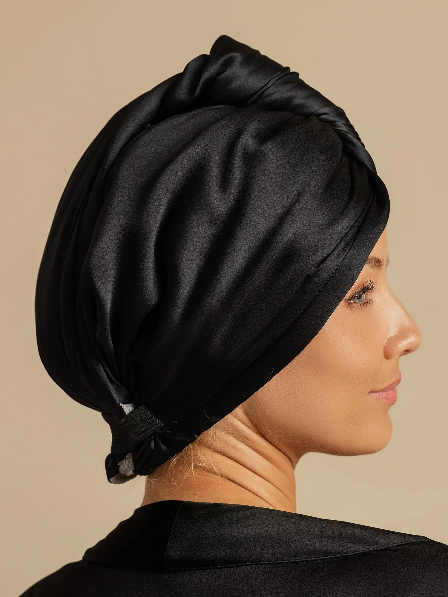 100% Mulberry Silk Double-Sided Hair Towel Wrap – Quick Dry, Frizz Free & Gentle on Hair - Image 29