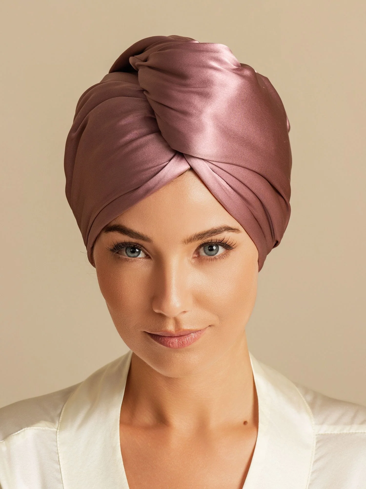 100% Mulberry Silk Double-Sided Hair Towel Wrap – Quick Dry, Frizz Free & Gentle on Hair - Image 3