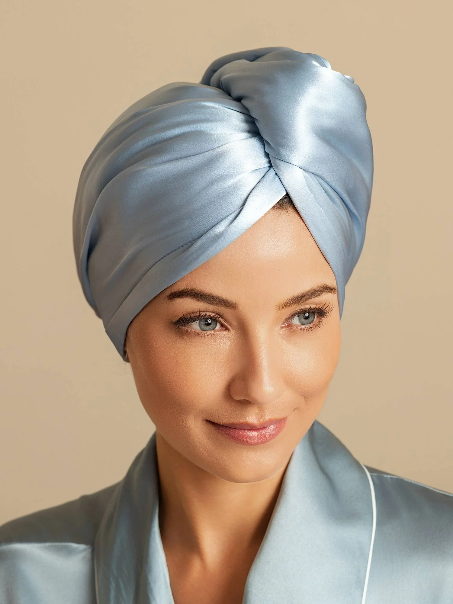 100% Mulberry Silk Double-Sided Hair Towel Wrap – Quick Dry, Frizz Free & Gentle on Hair - Image 35