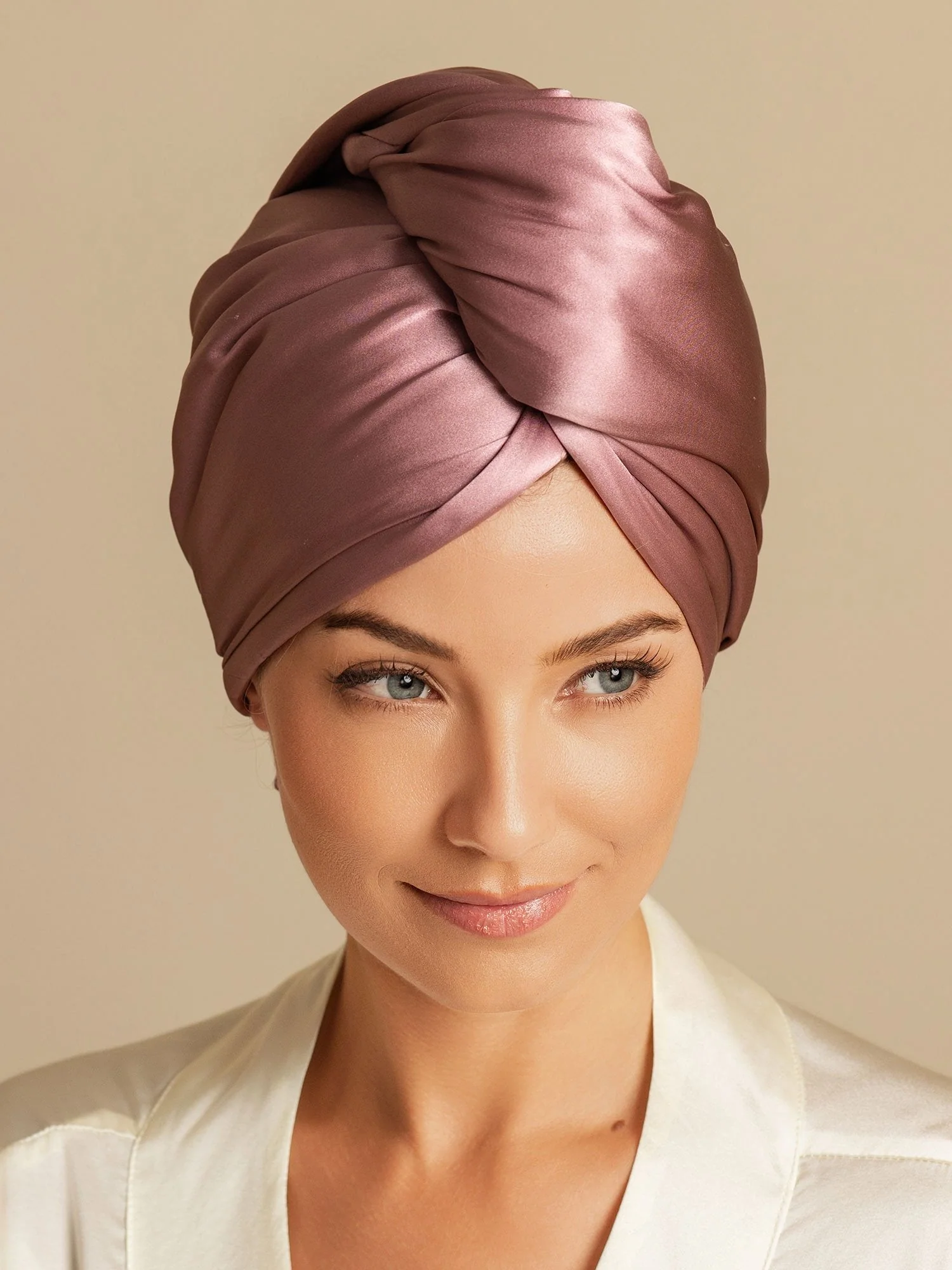 100% Mulberry Silk Double-Sided Hair Towel Wrap – Quick Dry, Frizz Free & Gentle on Hair - Image 4