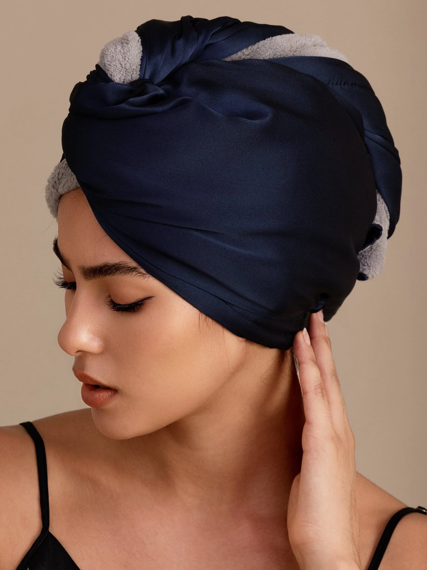 100% Mulberry Silk Double-Sided Hair Towel Wrap – Quick Dry, Frizz Free & Gentle on Hair - Image 6