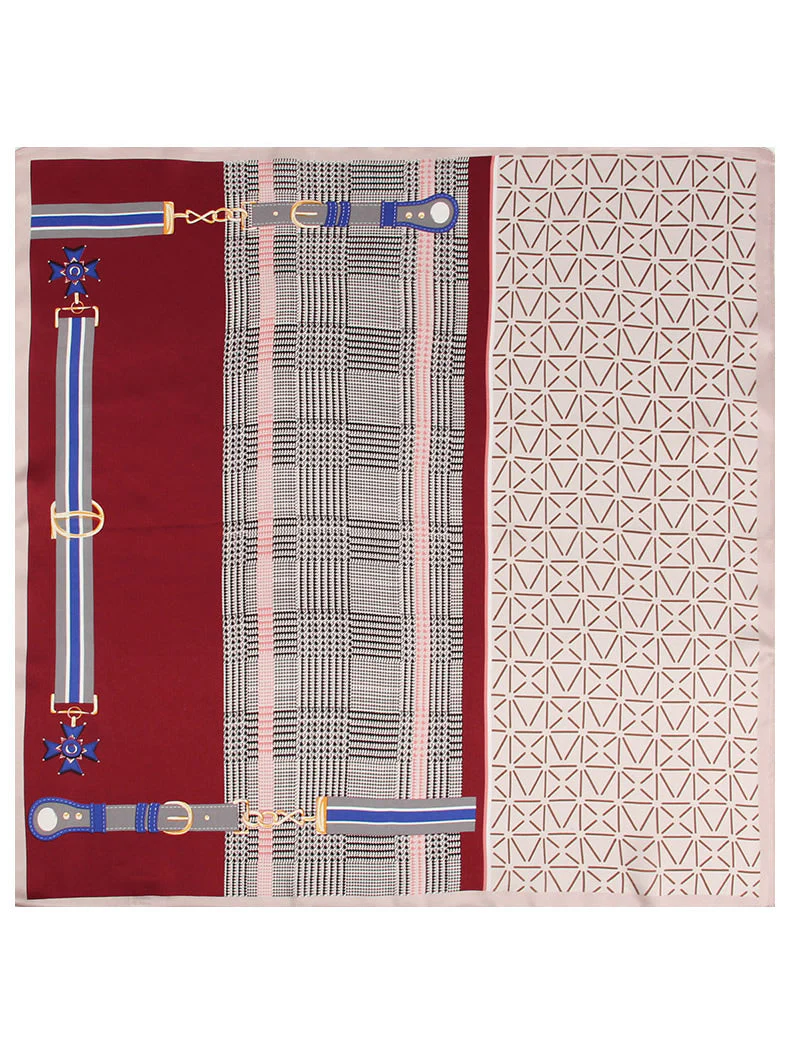 100% Mulberry Silk Printed Designer Square Scarf 53x53cm/21 - Image 18