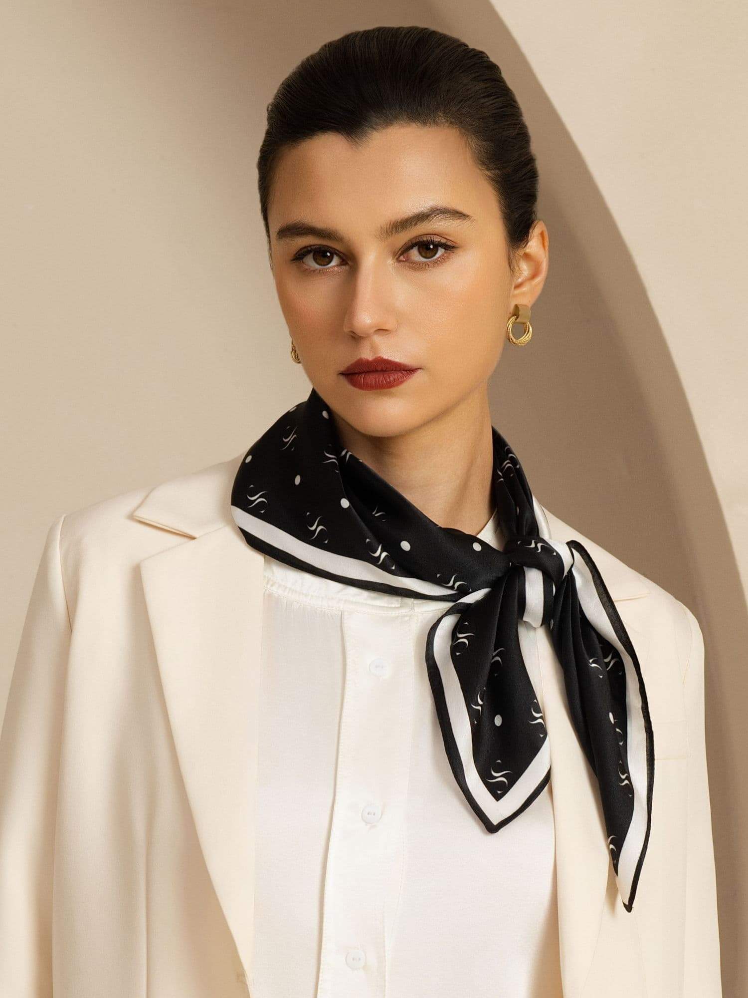 Pure Silk SilkSilky Brand Impression Square Scarf - Size 90x90cm - Image 2