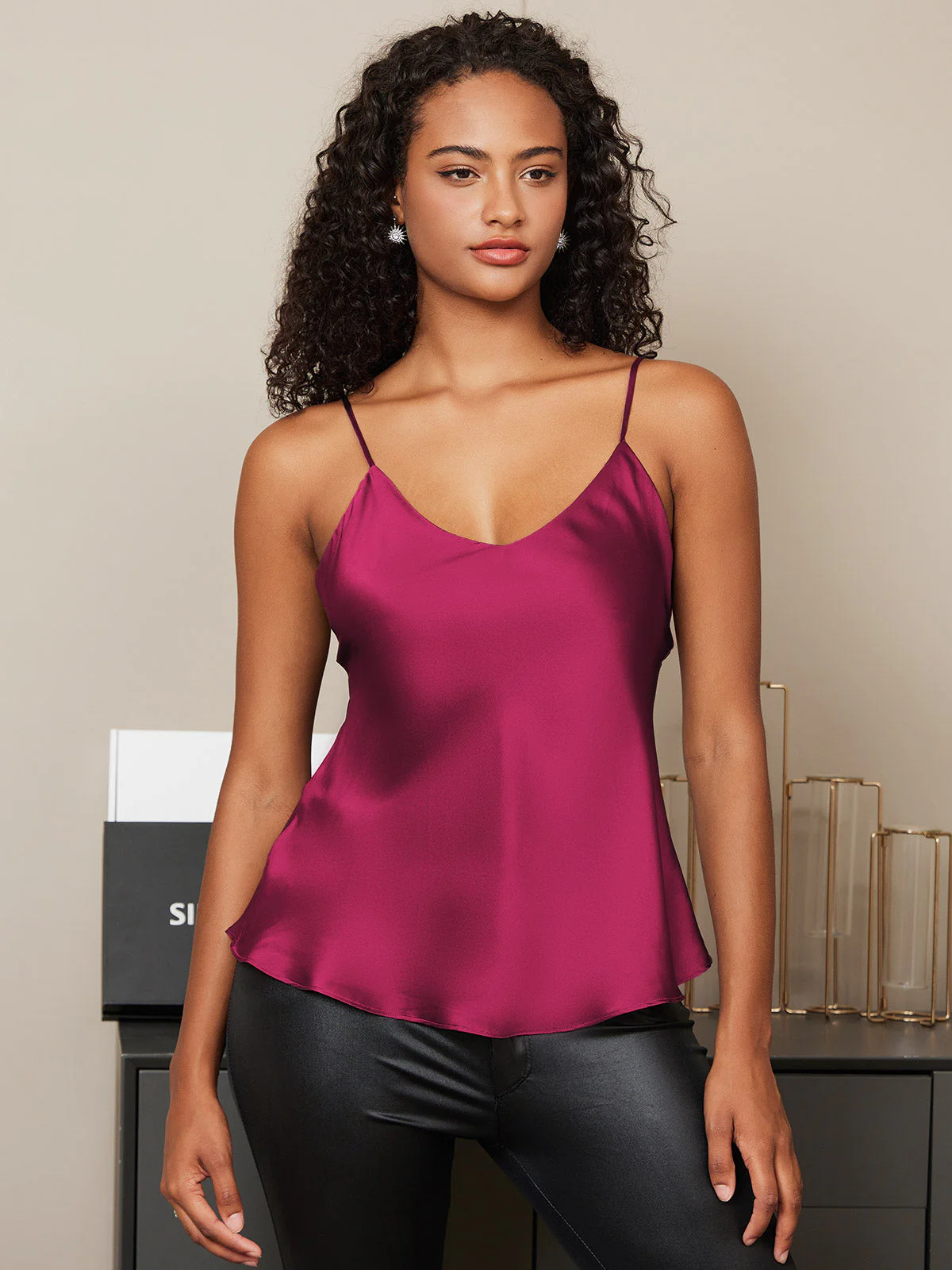 Pure Silk Spaghetti Strap Camisoles - Image 39