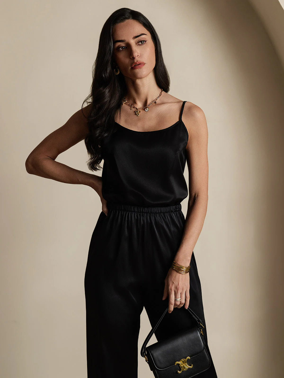 19Momme Silk Spaghetti Strap Camisoles - Image 12