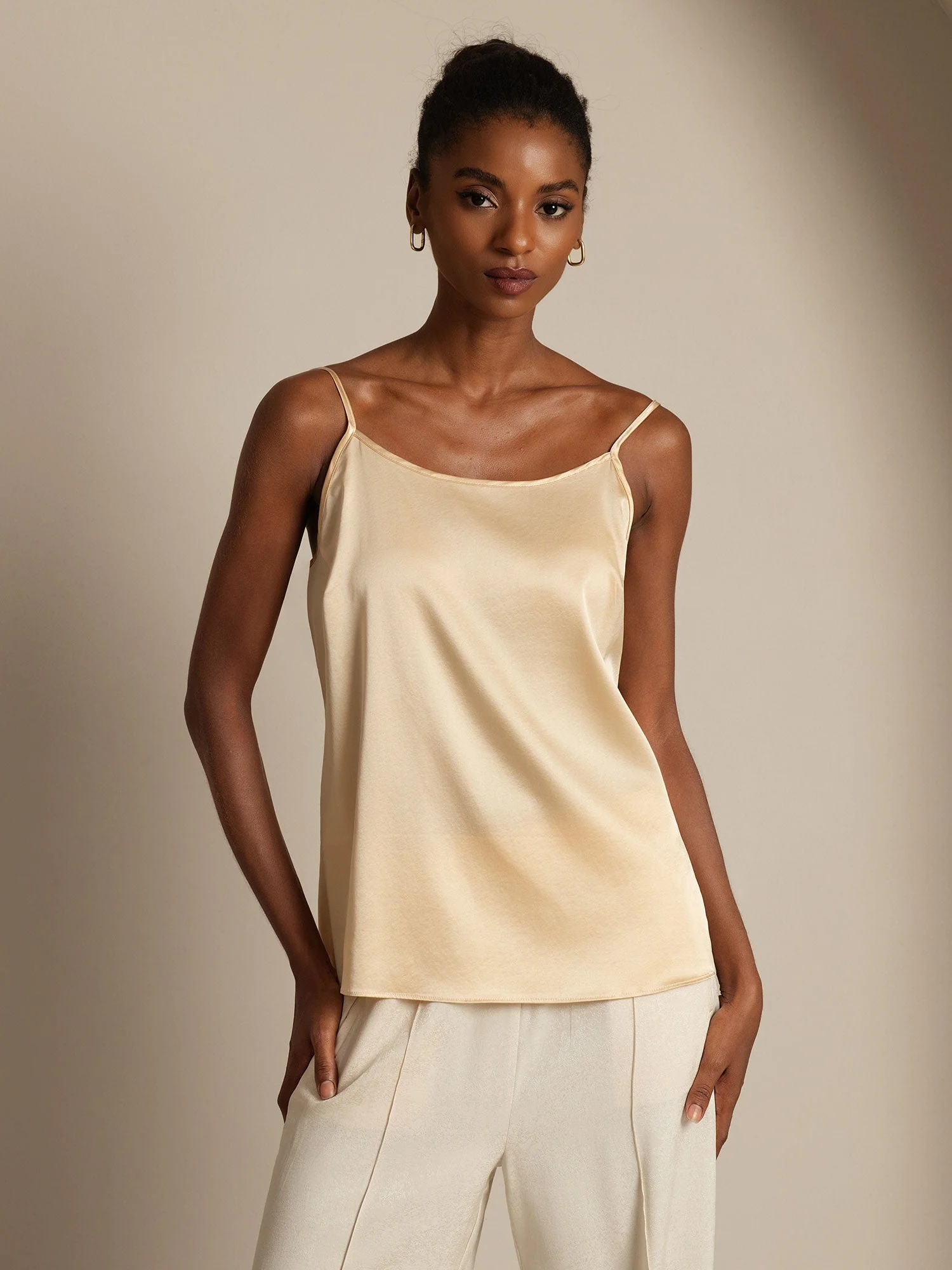 19Momme Silk Spaghetti Strap Camisoles - Image 33