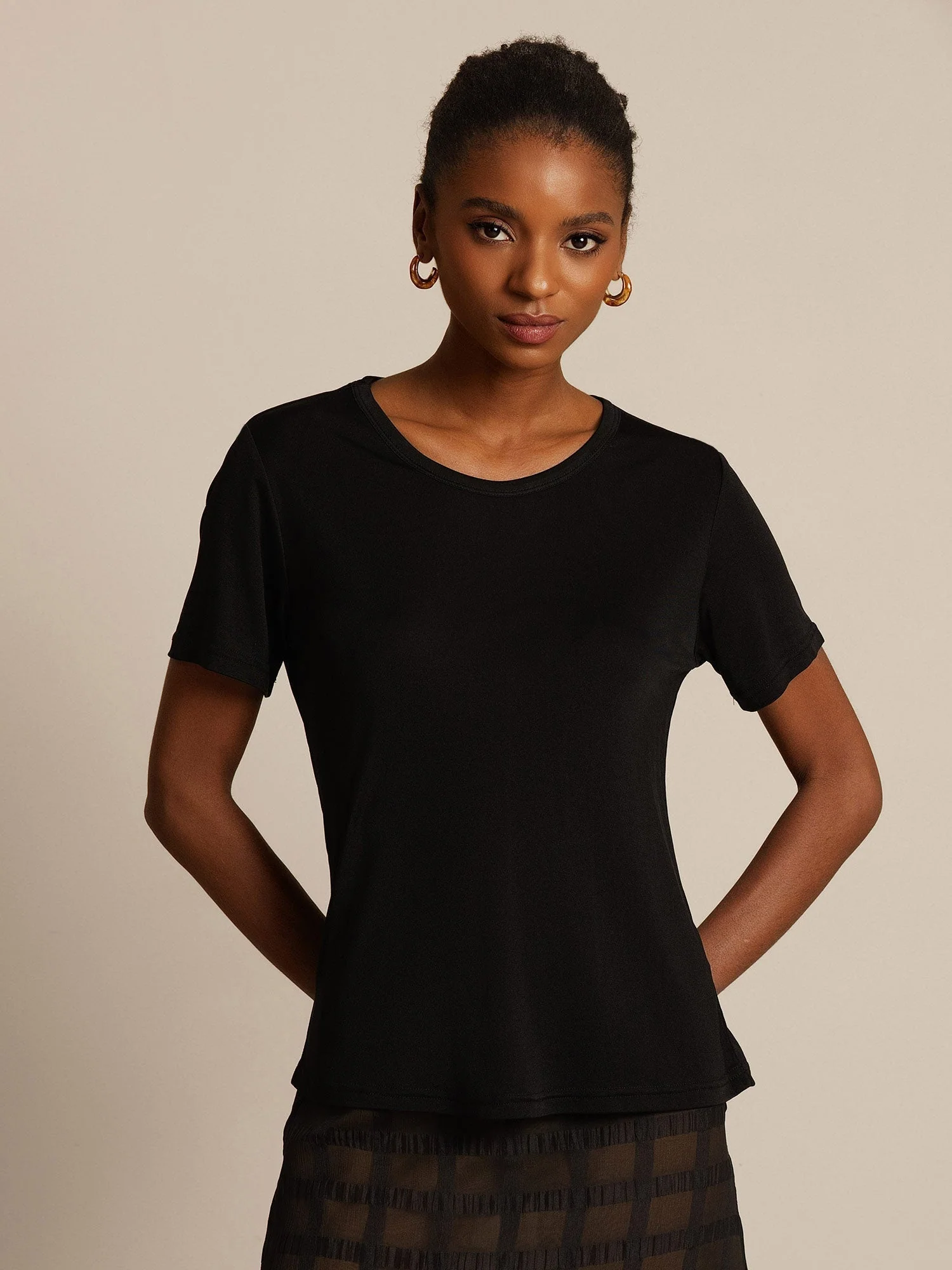 Pure Silk Short Sleeve Women's T-Shirt - Image 20
