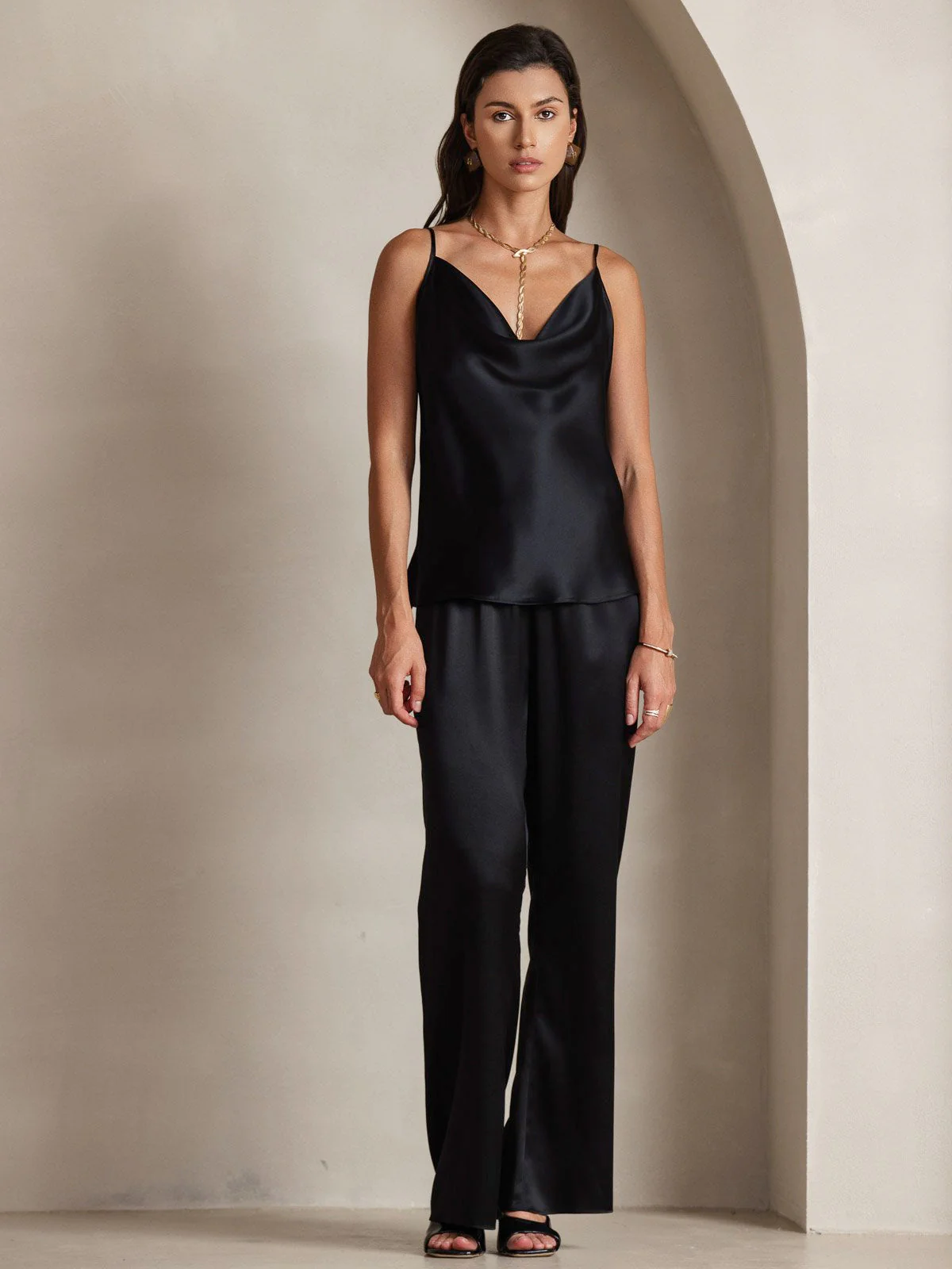 19Momme Silk Cowl Neck Camisoles - Image 22
