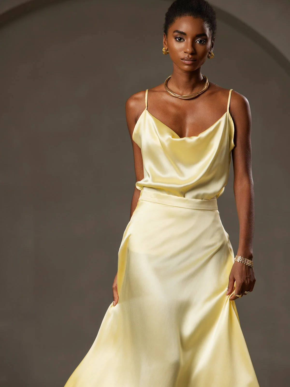 19Momme Silk Cowl Neck Camisoles - Image 47