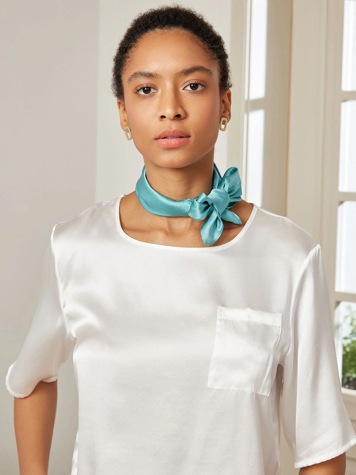 Pure Silk Square Scarf size-53x53cm - Image 30