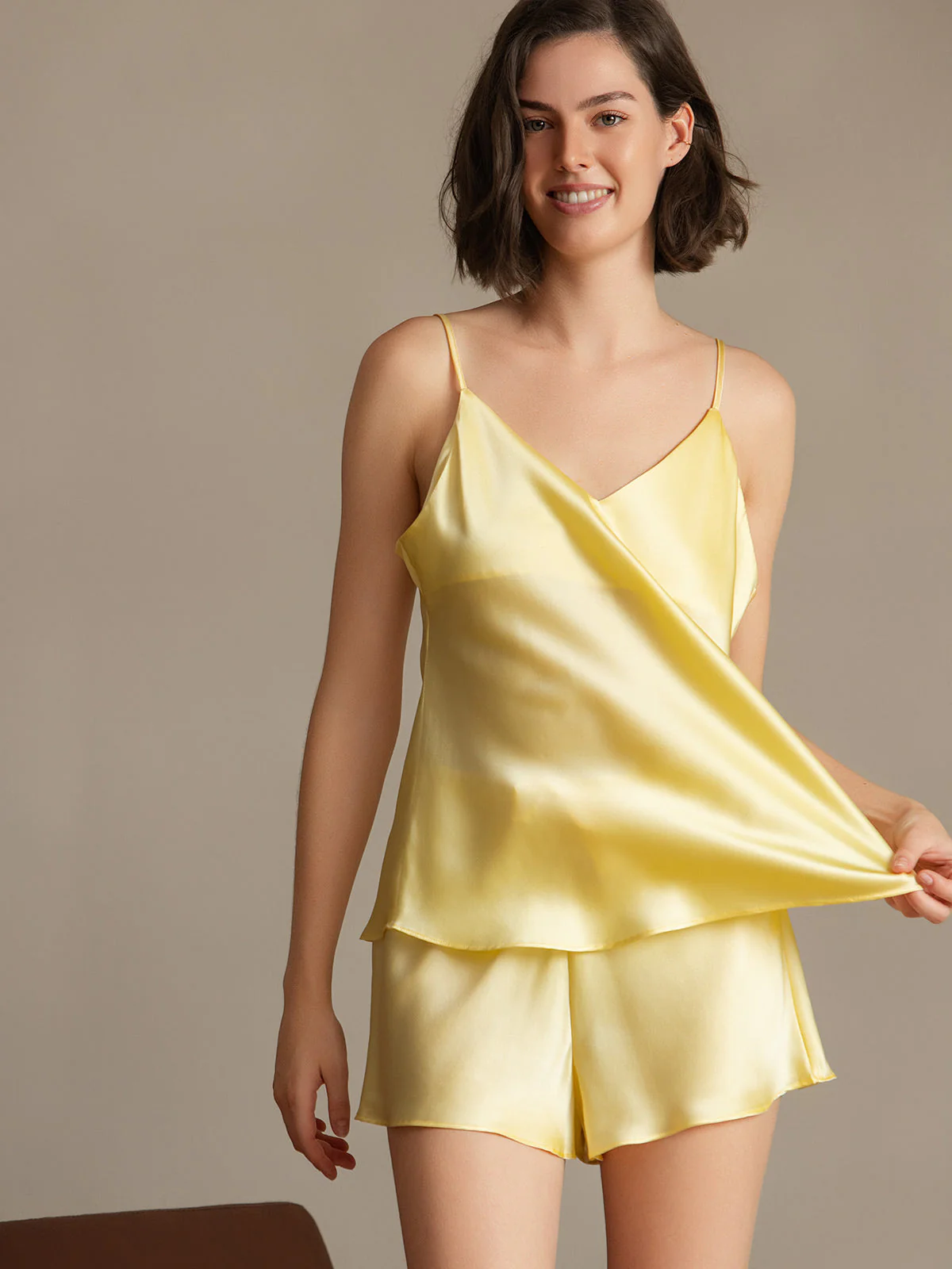 Pure Silk Spaghetti Strap Camisole Set - Image 123