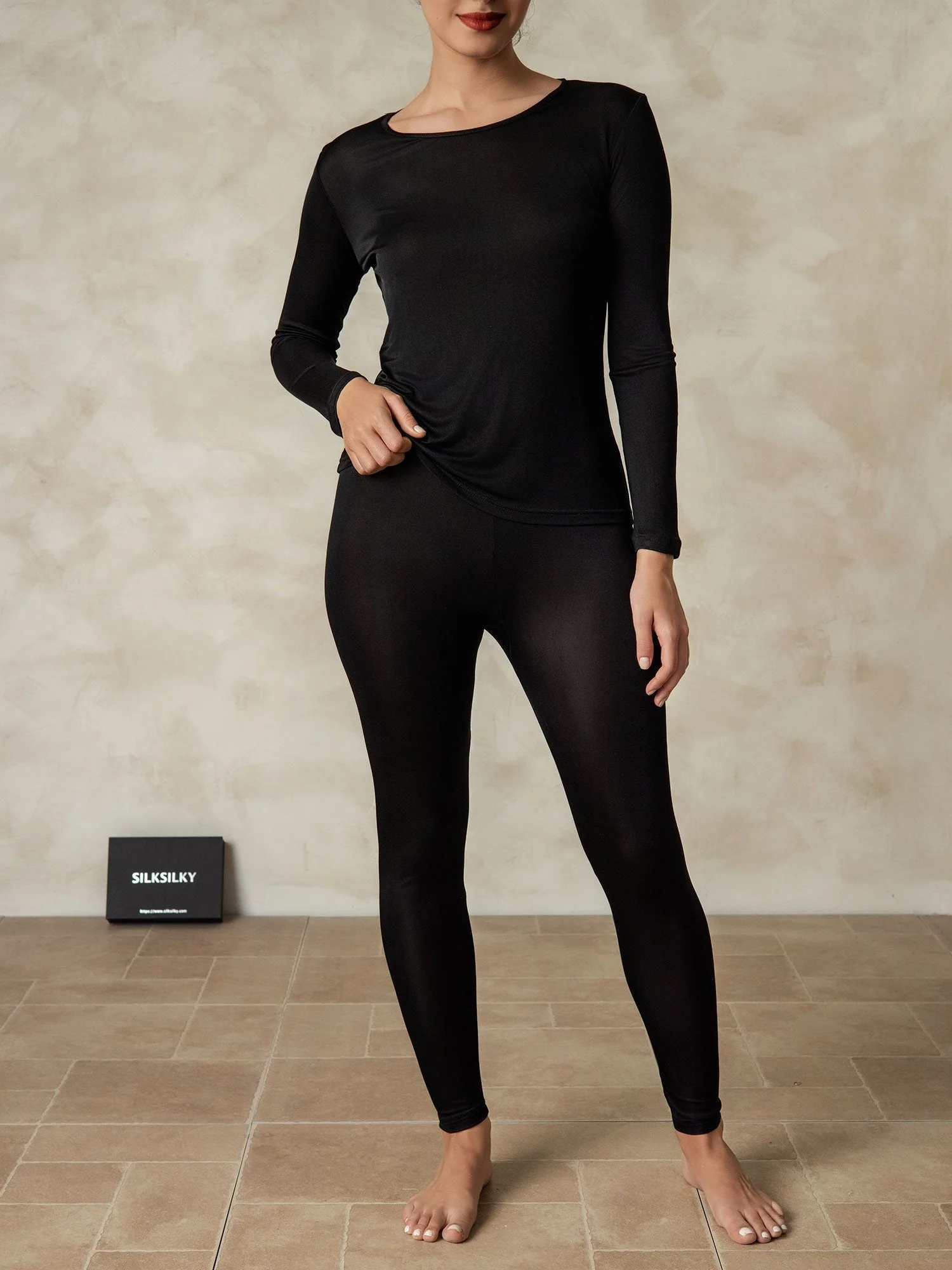 Women's Silk Jersey Long Sleeve Long Johns - Image 12