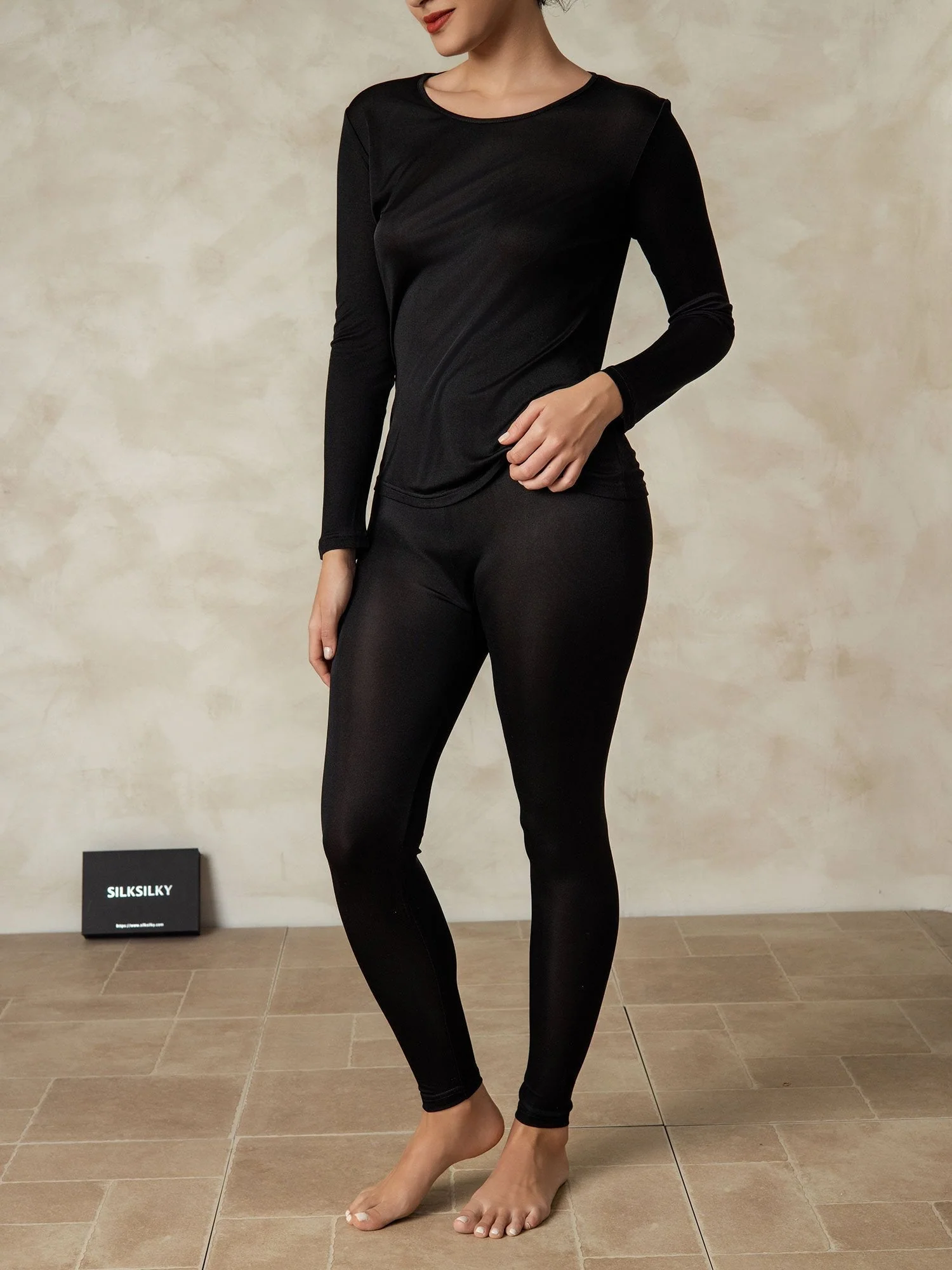 Women's Silk Jersey Long Sleeve Long Johns - Image 15