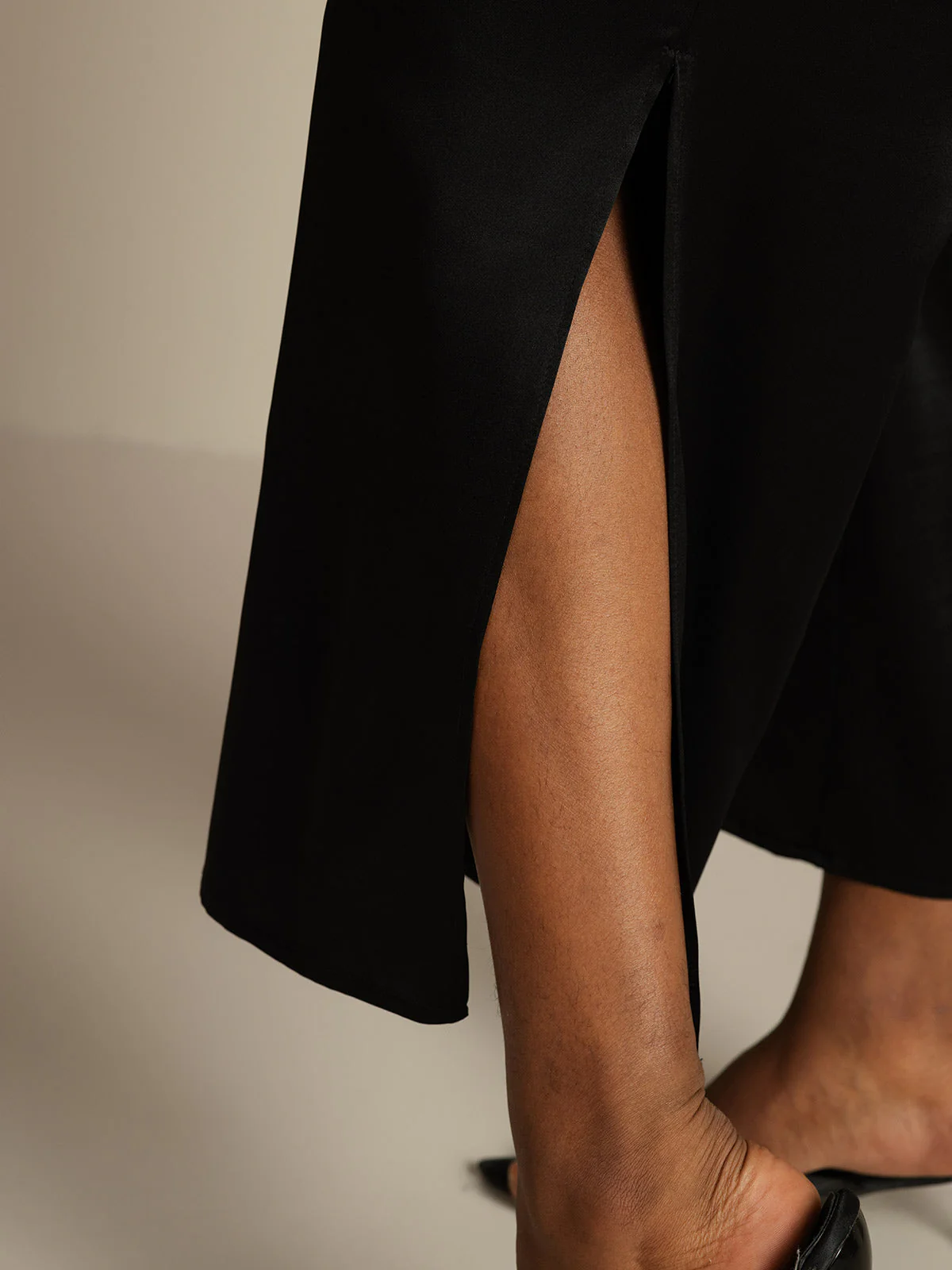 Clearance - Women's 19Momme Silk Wide Leg Split Pants - Image 4