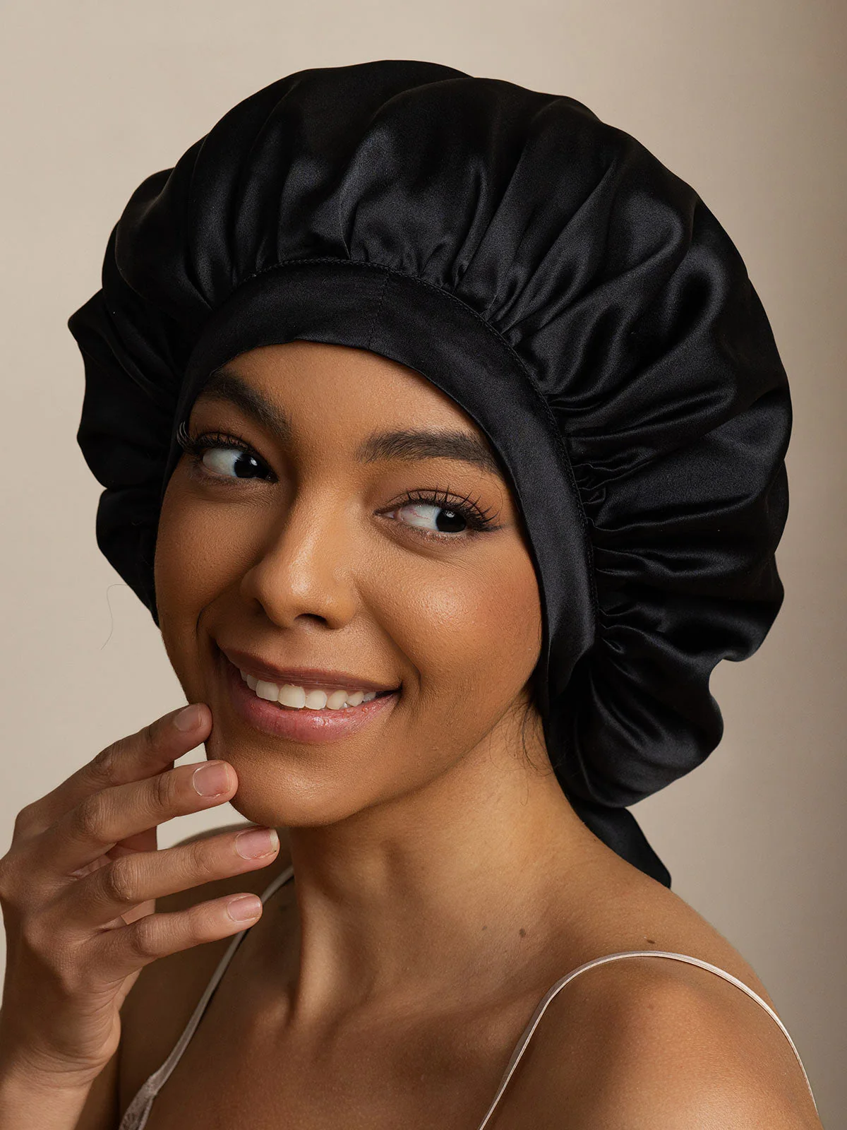 Women's 100% Mulberry Silk Bonnet with Long Ribbons - Image 10