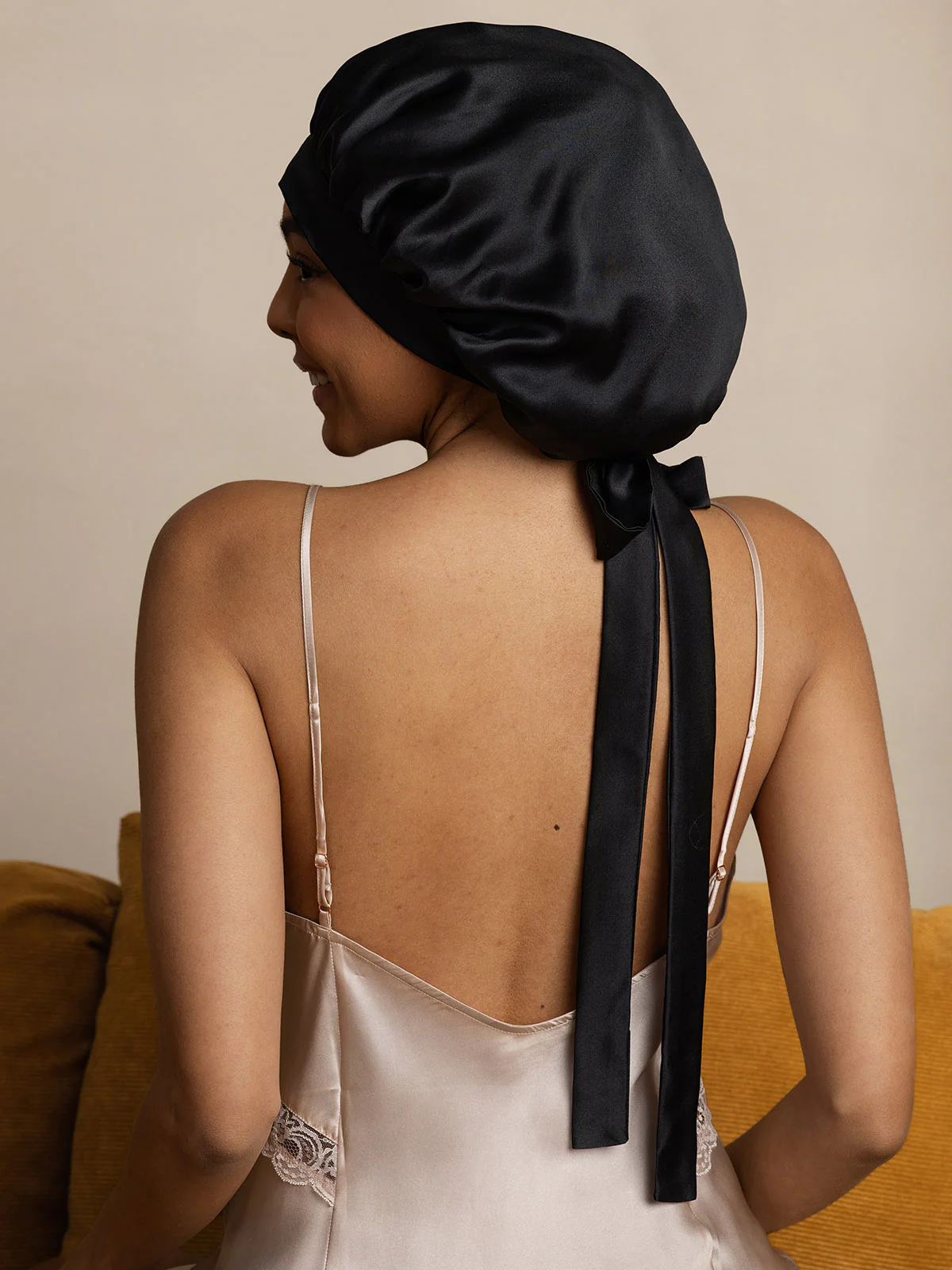 Women's 100% Mulberry Silk Bonnet with Long Ribbons - Image 12