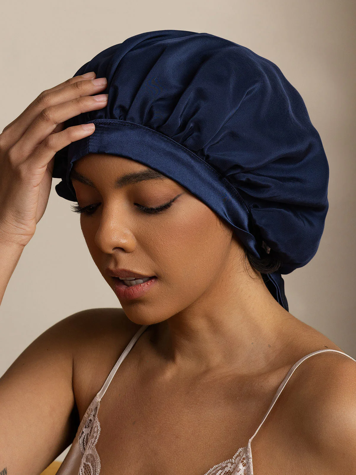 Women's 100% Mulberry Silk Bonnet with Long Ribbons - Image 14