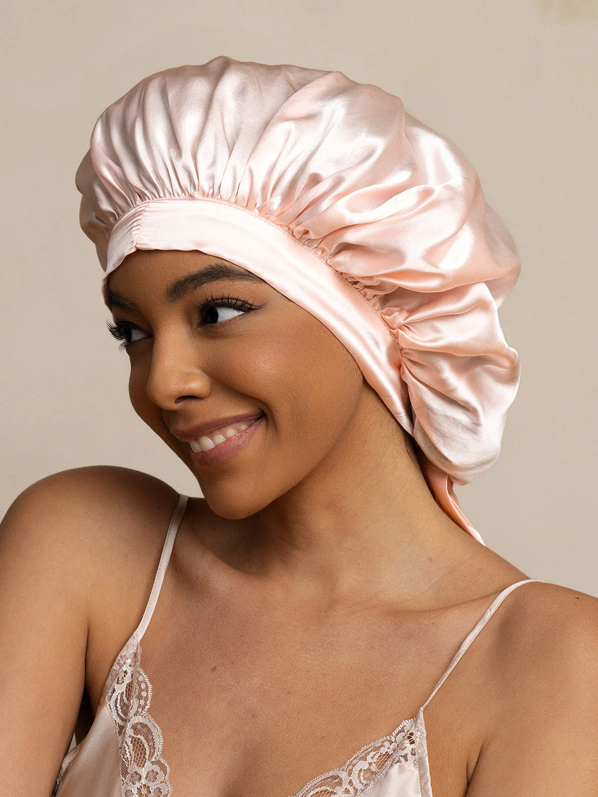Women's 100% Mulberry Silk Bonnet with Long Ribbons - Image 18