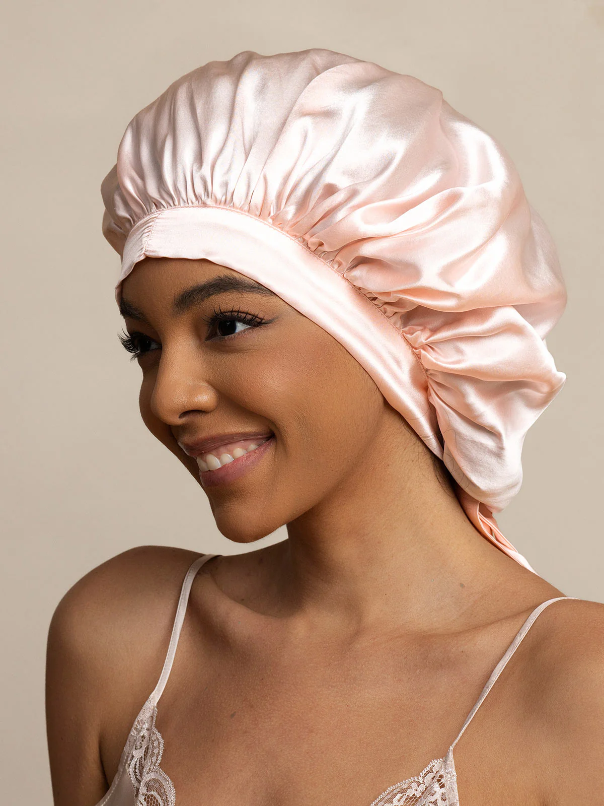 Women's 100% Mulberry Silk Bonnet with Long Ribbons - Image 19