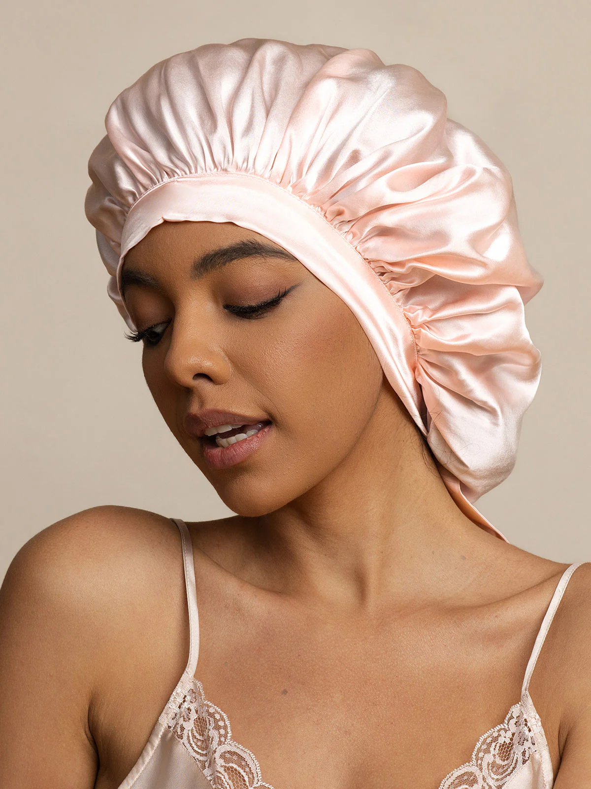 Women's 100% Mulberry Silk Bonnet with Long Ribbons - Image 20