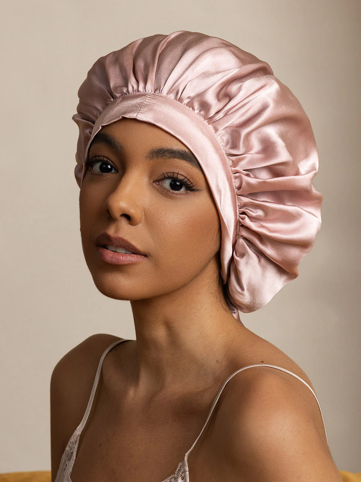 Women's 100% Mulberry Silk Bonnet with Long Ribbons - Image 3