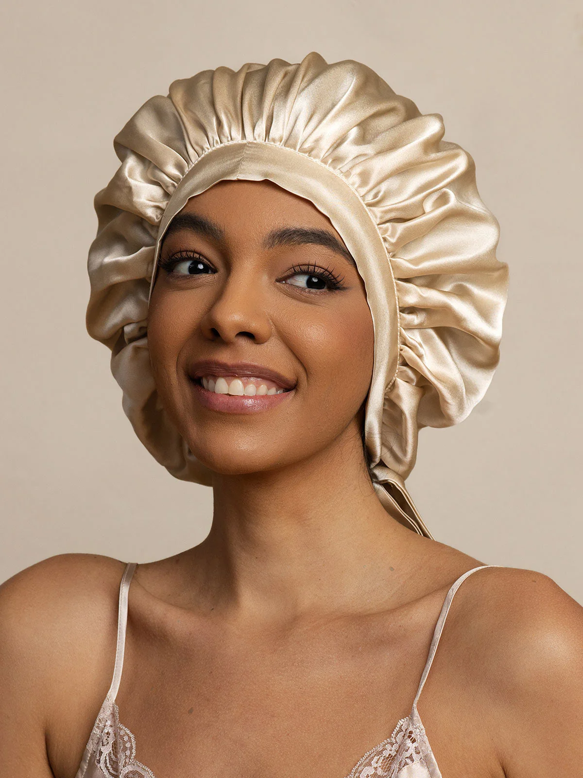 Women's 100% Mulberry Silk Bonnet with Long Ribbons - Image 31