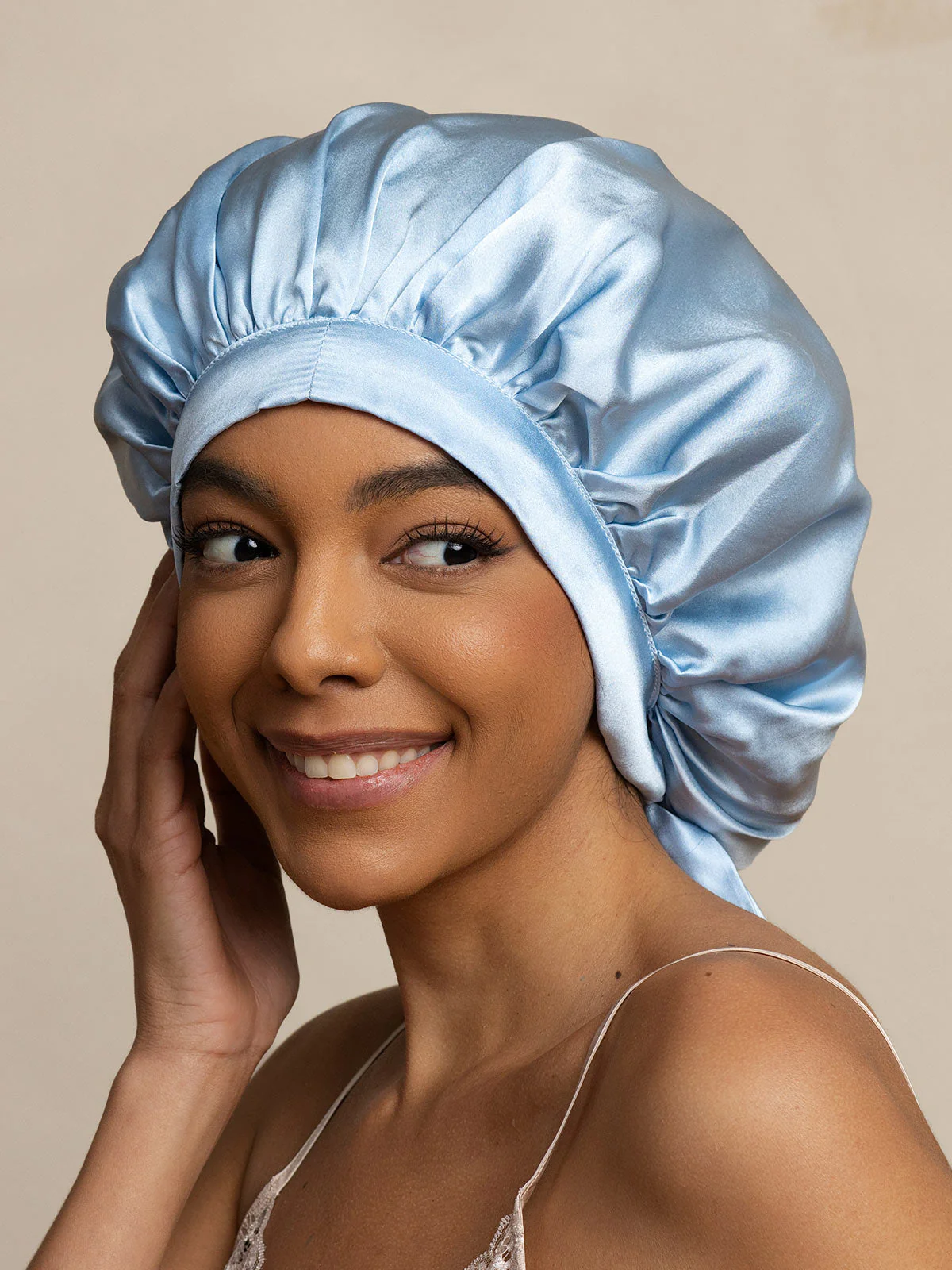 Women's 100% Mulberry Silk Bonnet with Long Ribbons - Image 41