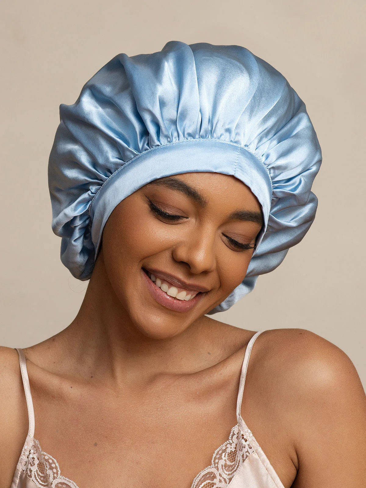 Women's 100% Mulberry Silk Bonnet with Long Ribbons - Image 42