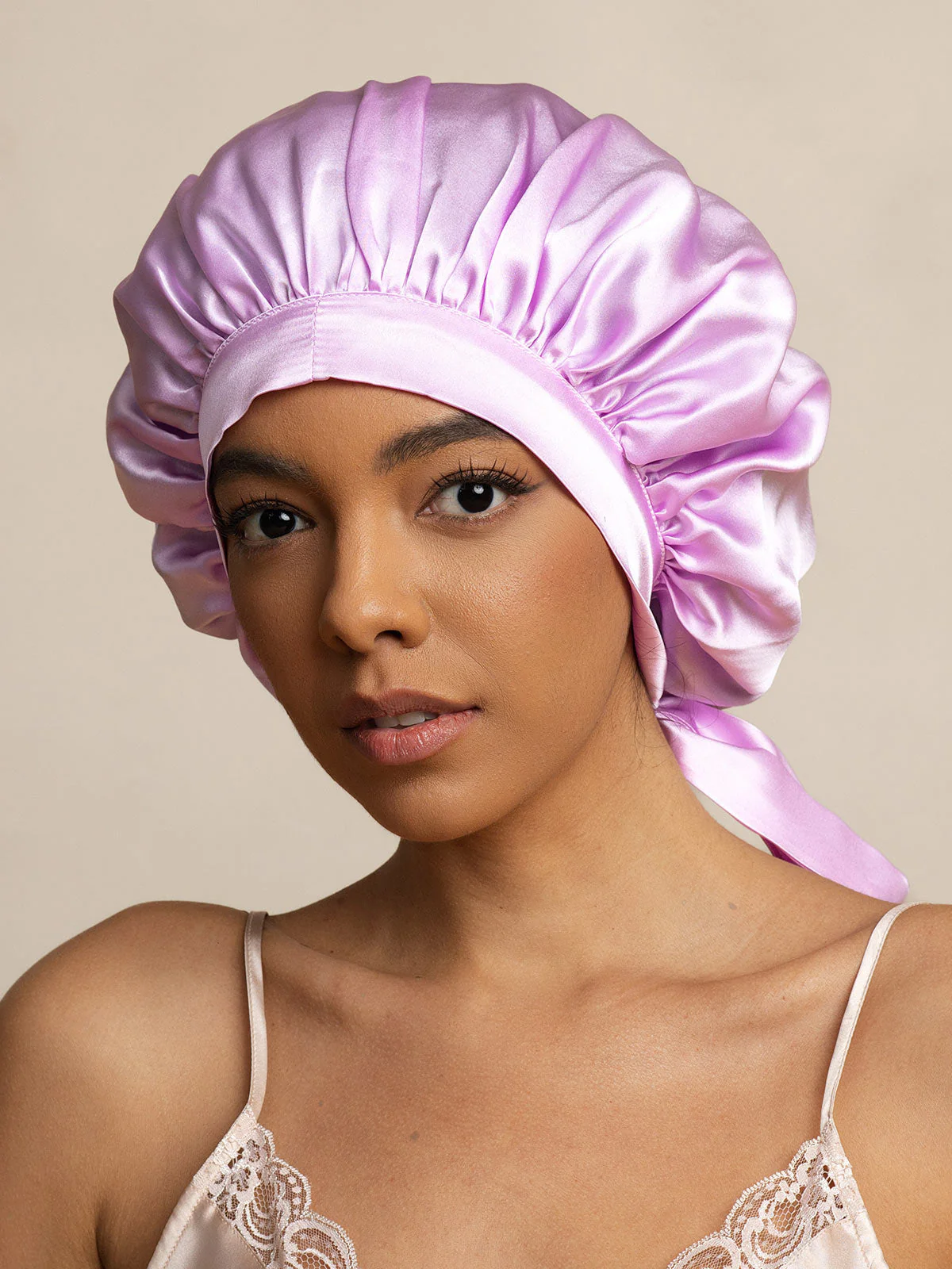 Women's 100% Mulberry Silk Bonnet with Long Ribbons - Image 46
