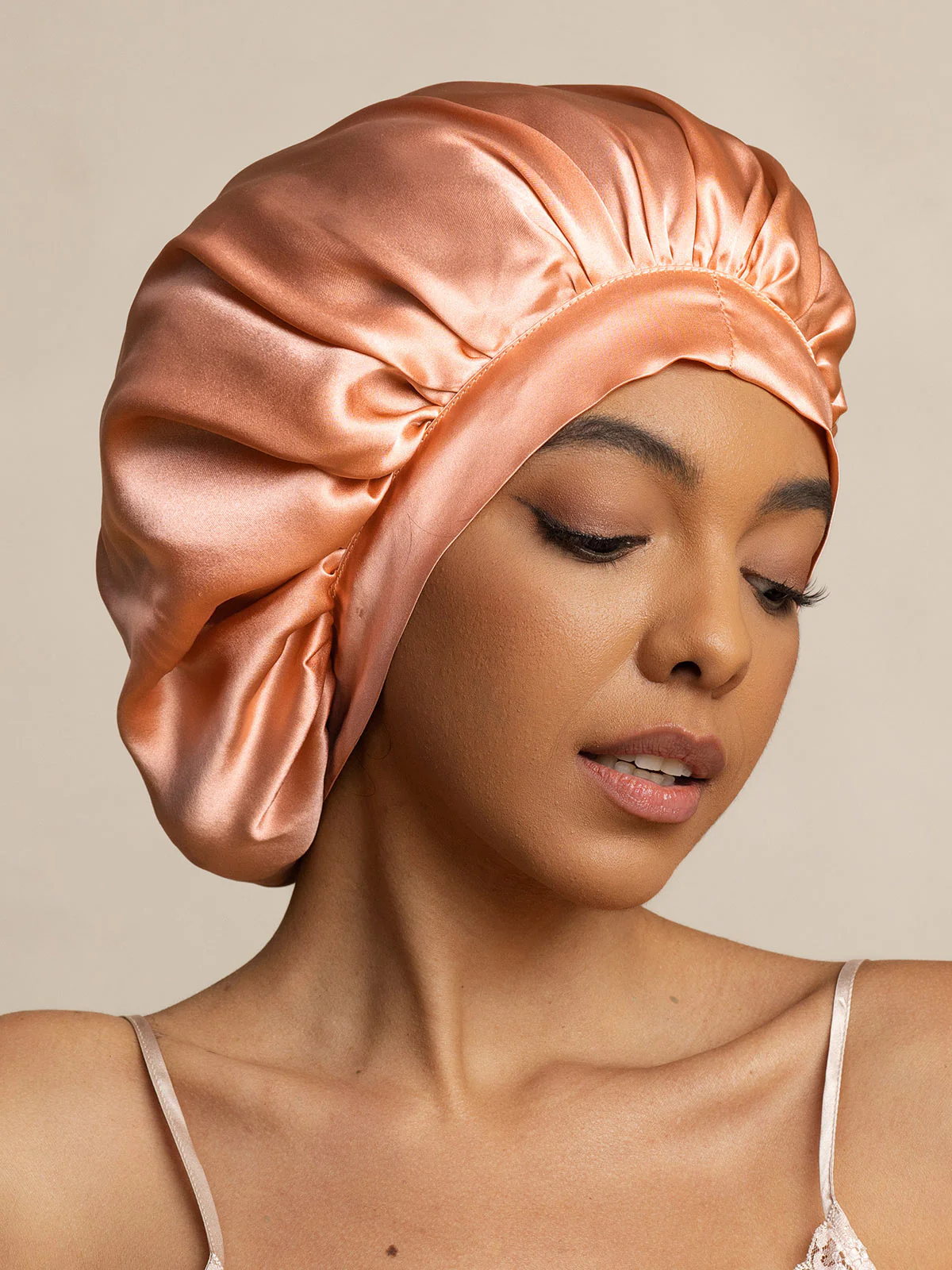 Women's 100% Mulberry Silk Bonnet with Long Ribbons - Image 49