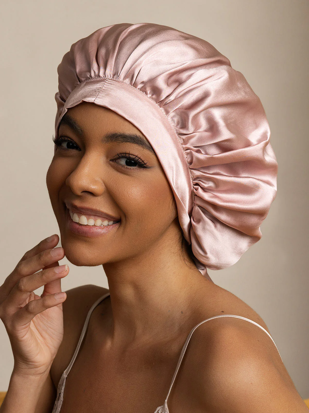 Women's 100% Mulberry Silk Bonnet with Long Ribbons - Image 5