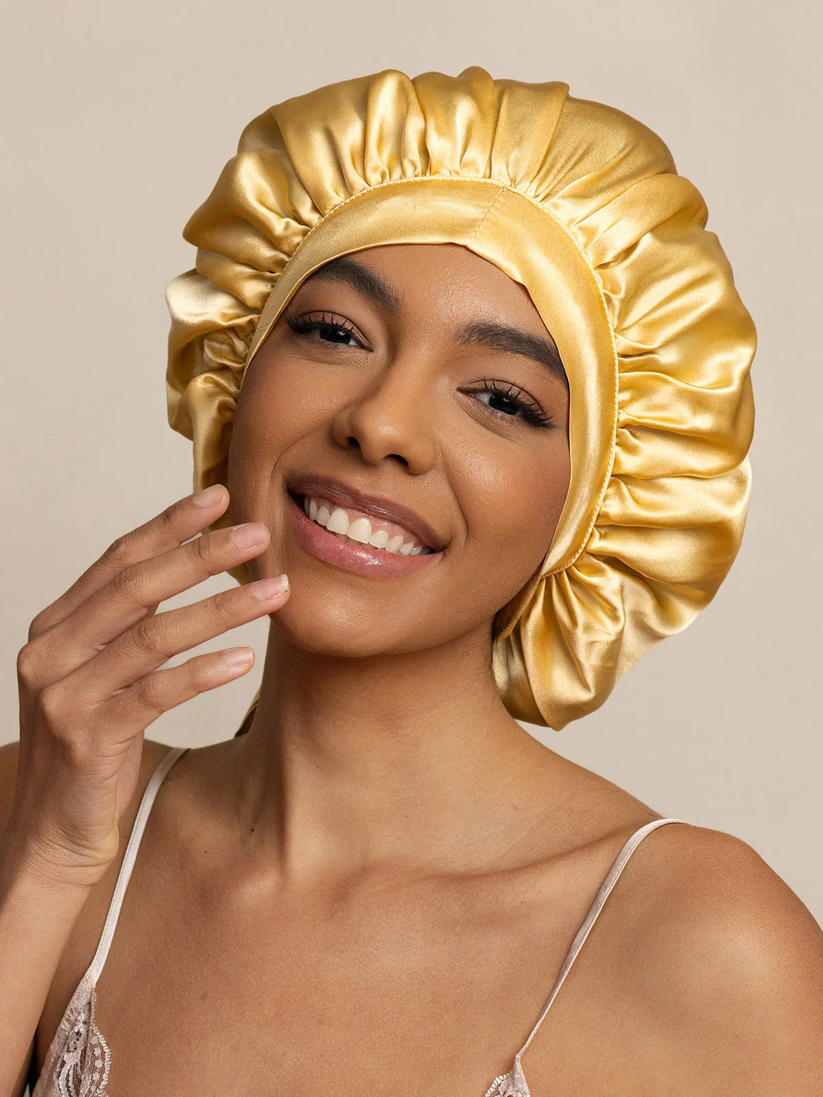 Women's 100% Mulberry Silk Bonnet with Long Ribbons - Image 54