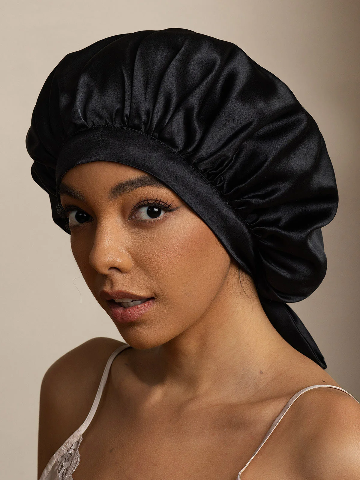 Women's 100% Mulberry Silk Bonnet with Long Ribbons - Image 8