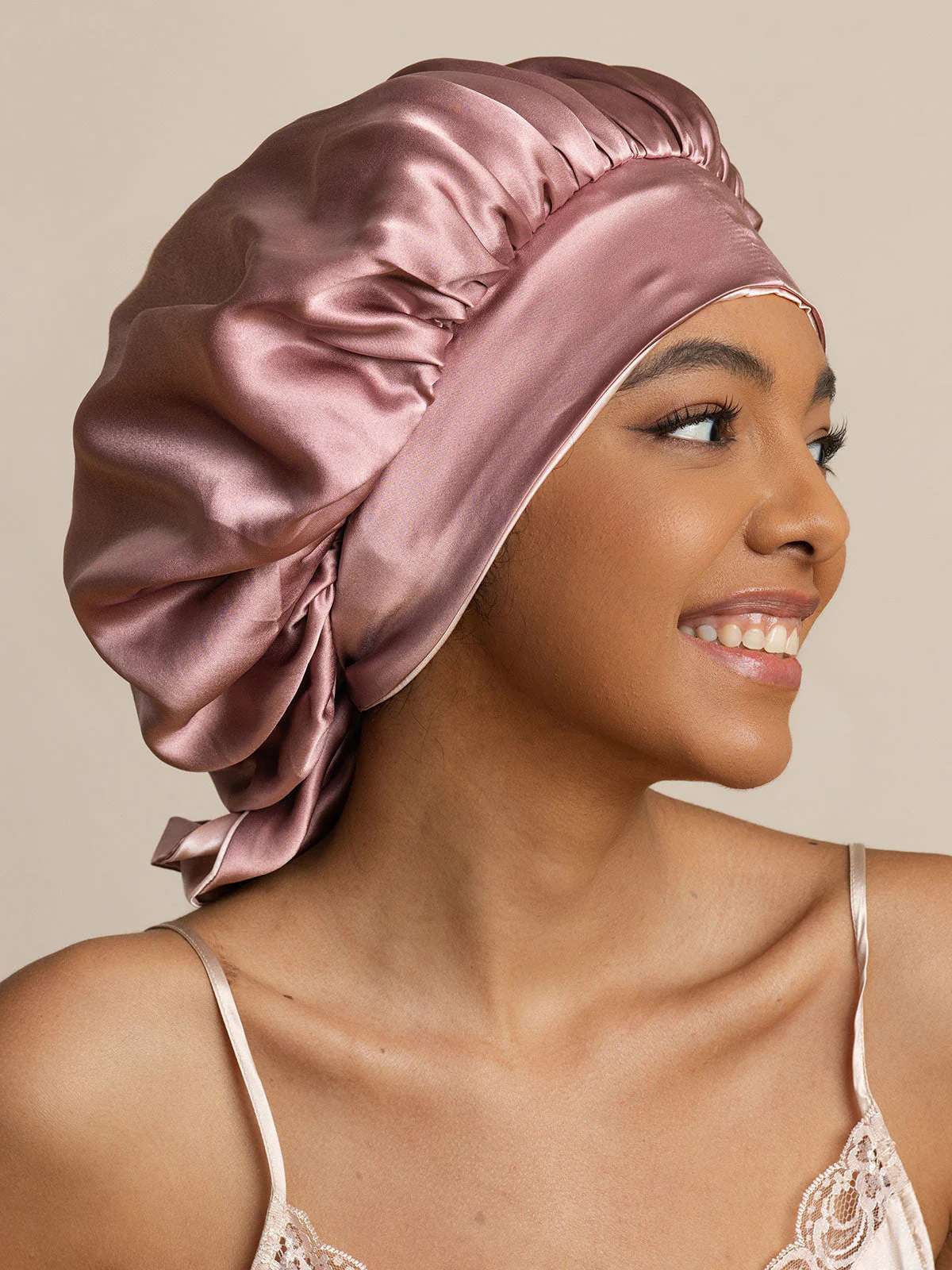 Women's Silk Casual Bonnet with Long Ribbons (Two-tone and Double-sided) - Image 17
