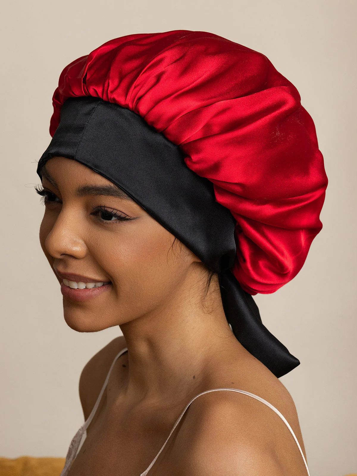 Women's Silk Casual Bonnet with Long Ribbons (Two-tone and Double-sided) - Image 23
