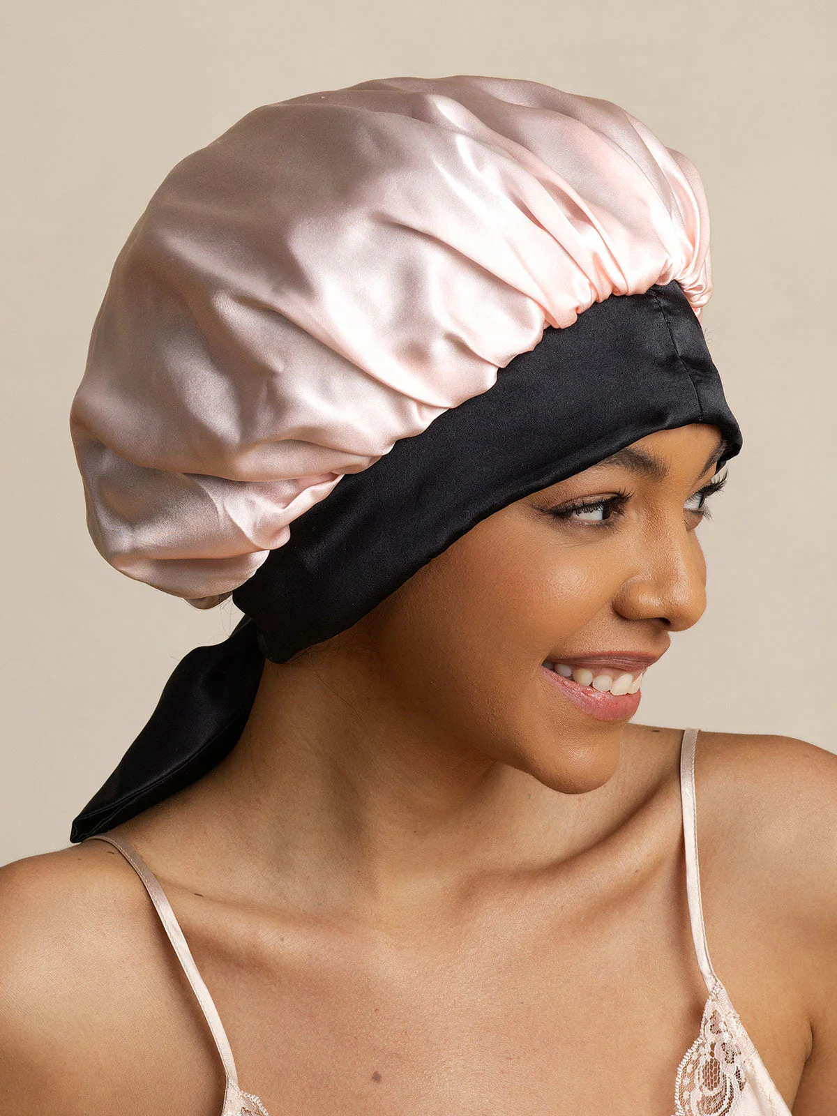 Women's Silk Casual Bonnet with Long Ribbons (Two-tone and Double-sided) - Image 6
